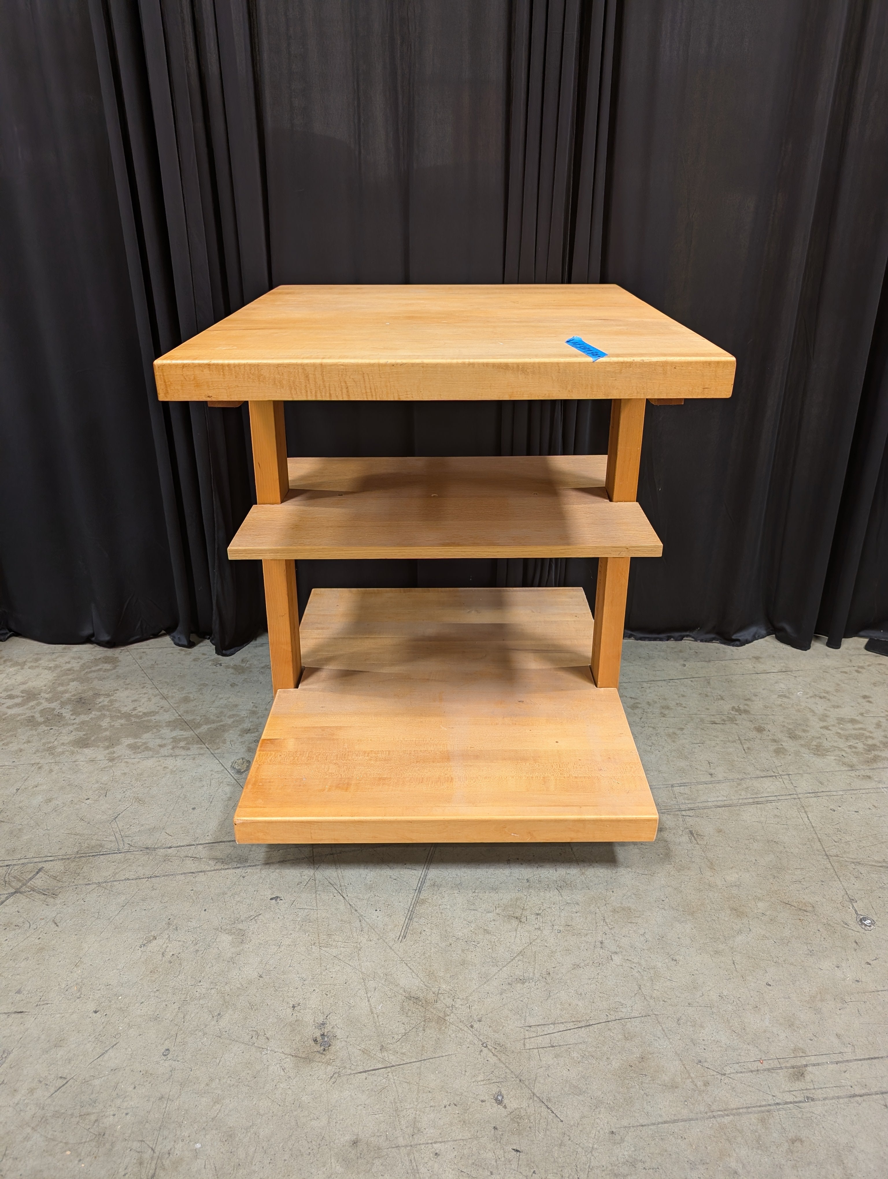 Light Wood Three Tier Table