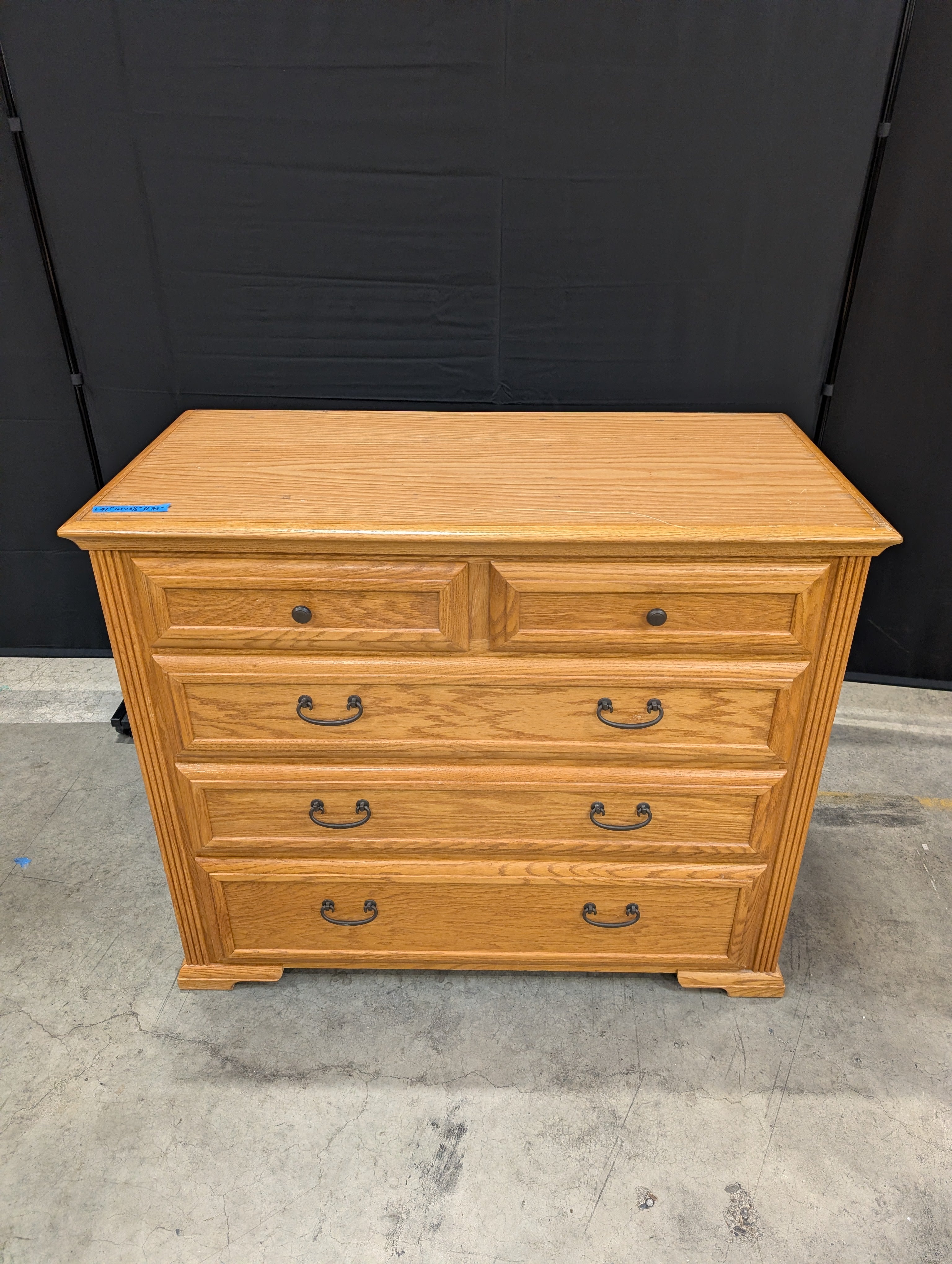 Oak Thornwood Five Drawer Dresser