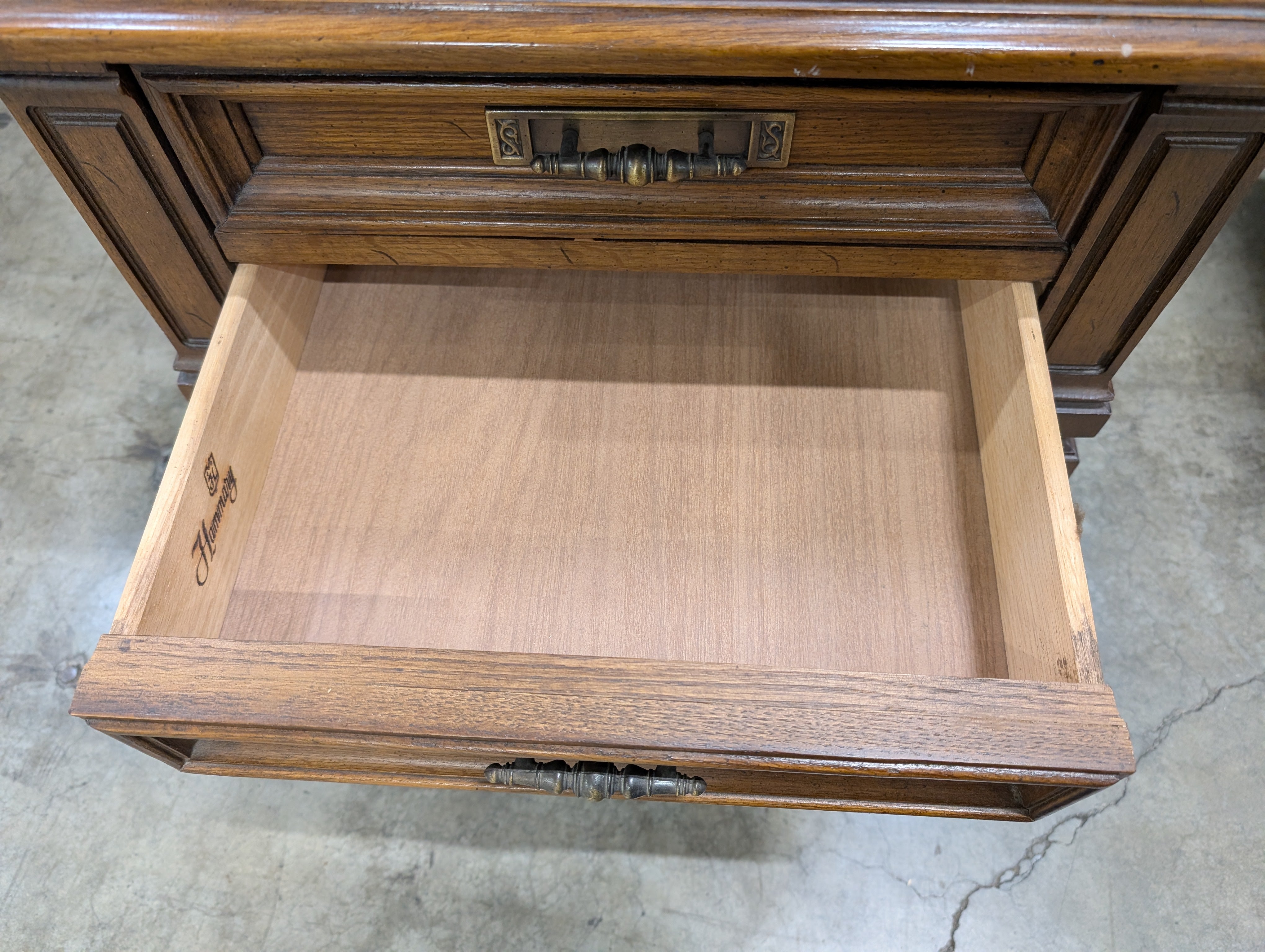Traditional Hammary Square Side Table with Lower Shelf