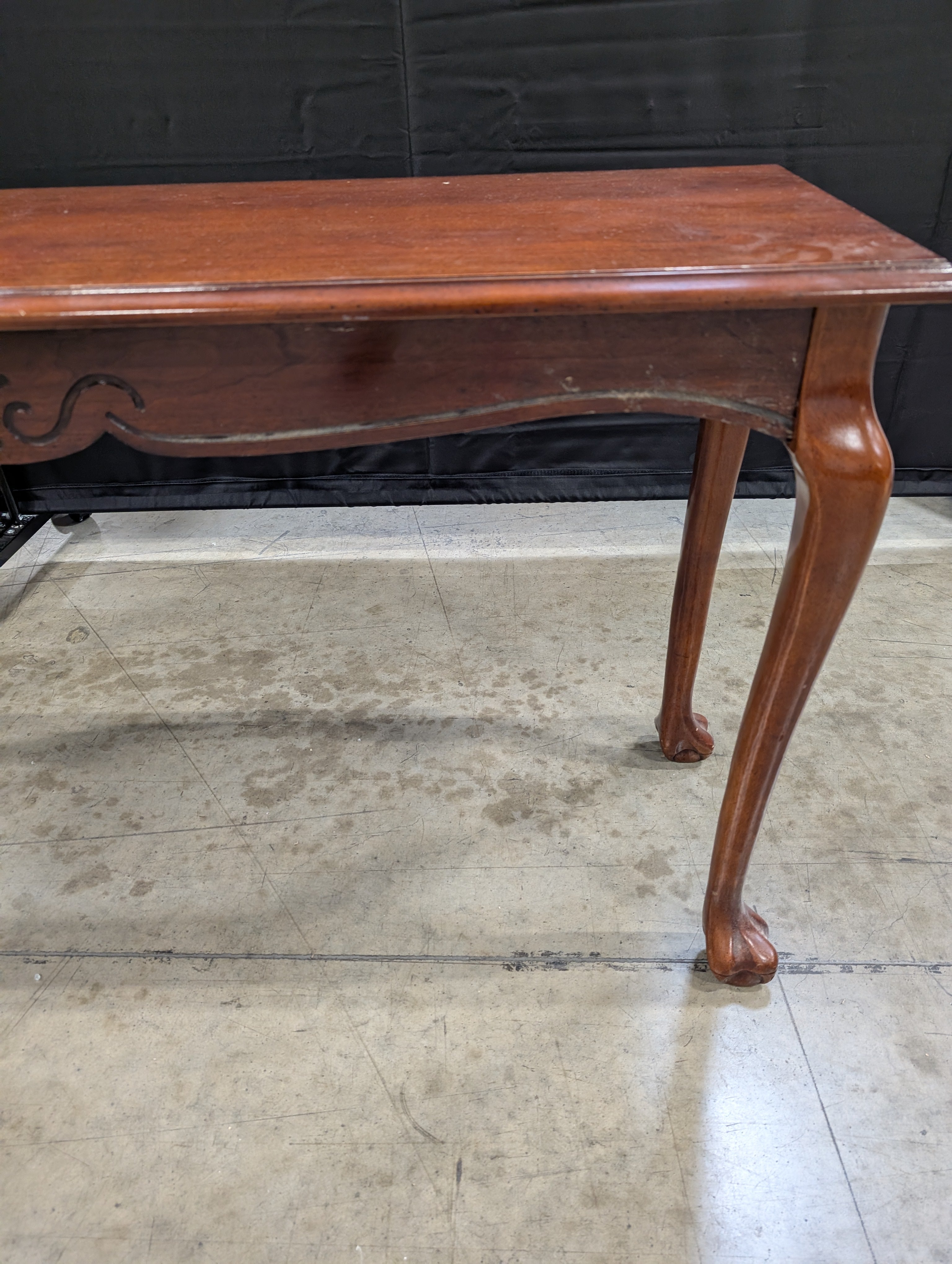 Rich Cherry Toned Wood Console Table