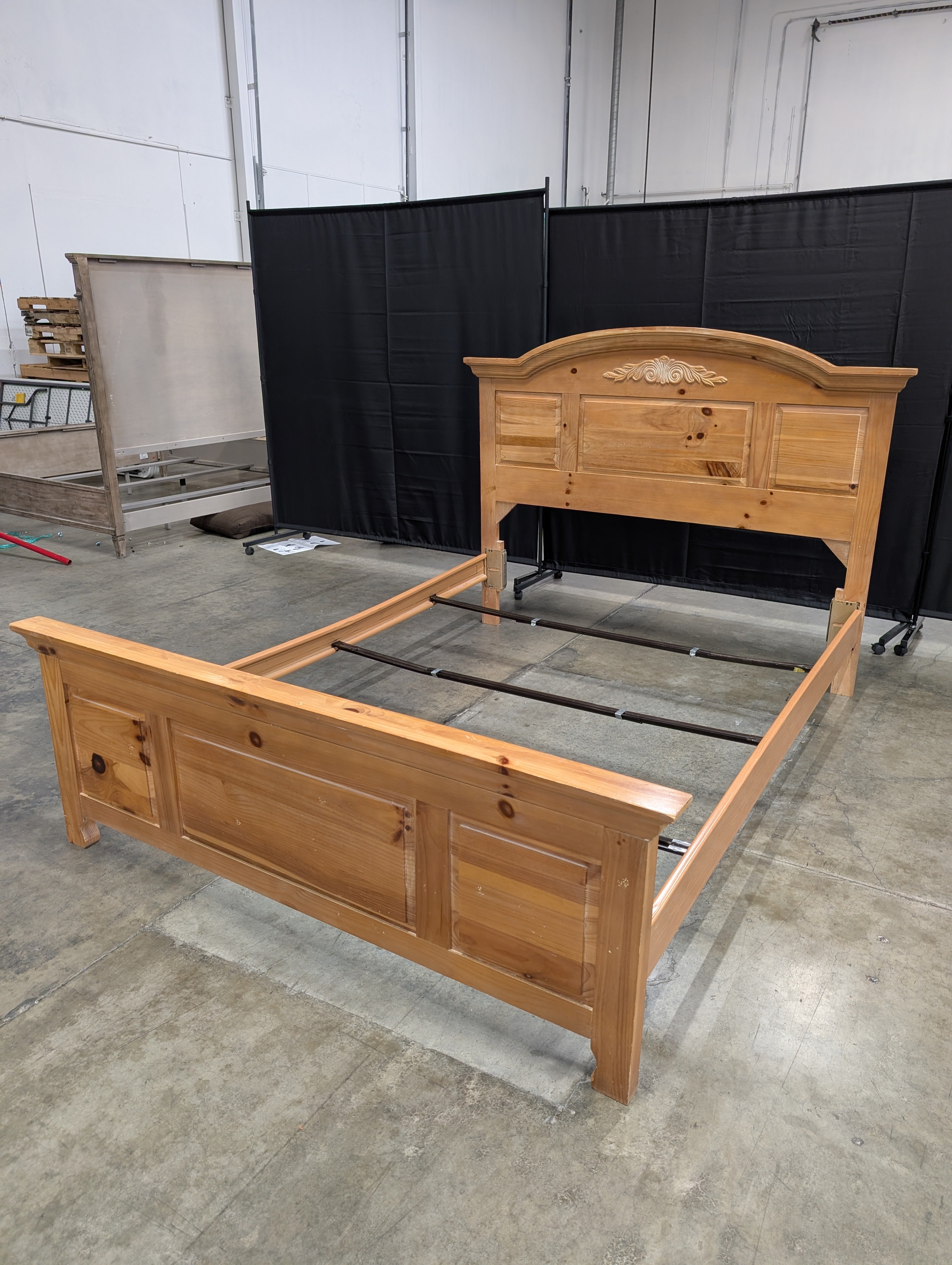 Pine Carved Arch Bedframe