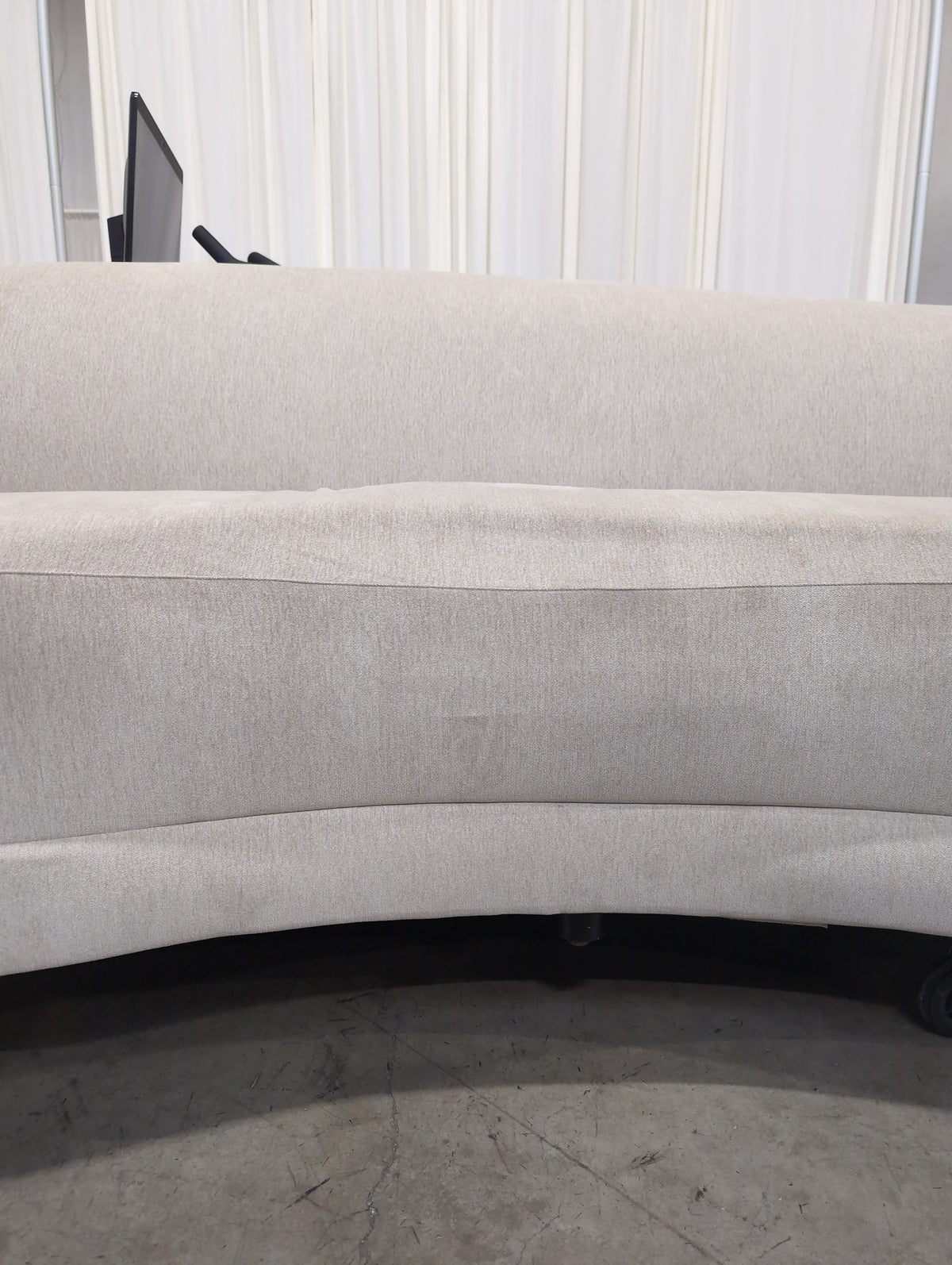 Crate & Barrel Infiniti Curve Back Covet Fabric in Cloud Couch | New at $2199
