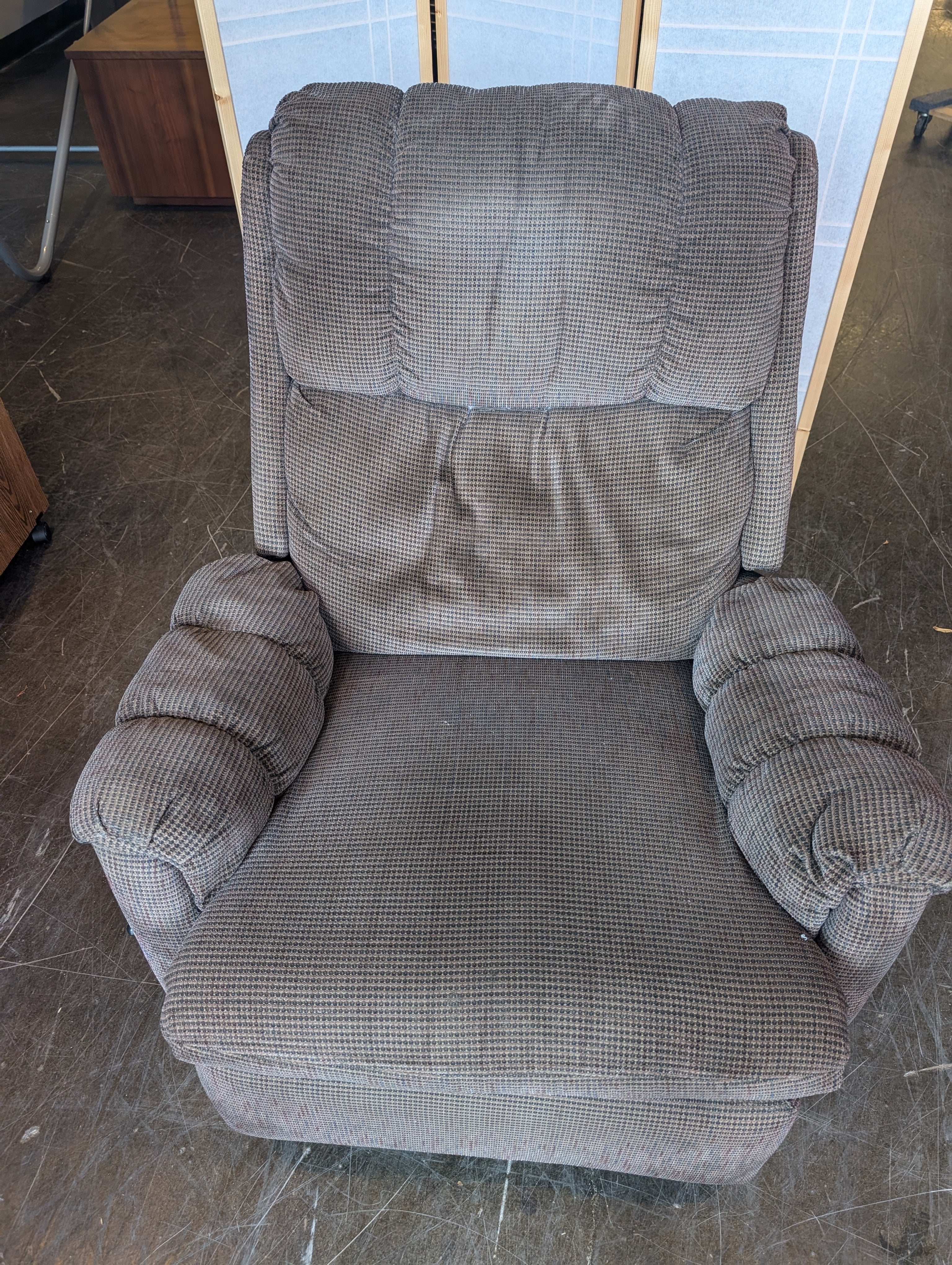 Comfortable Brown Fabric Recliner Chair