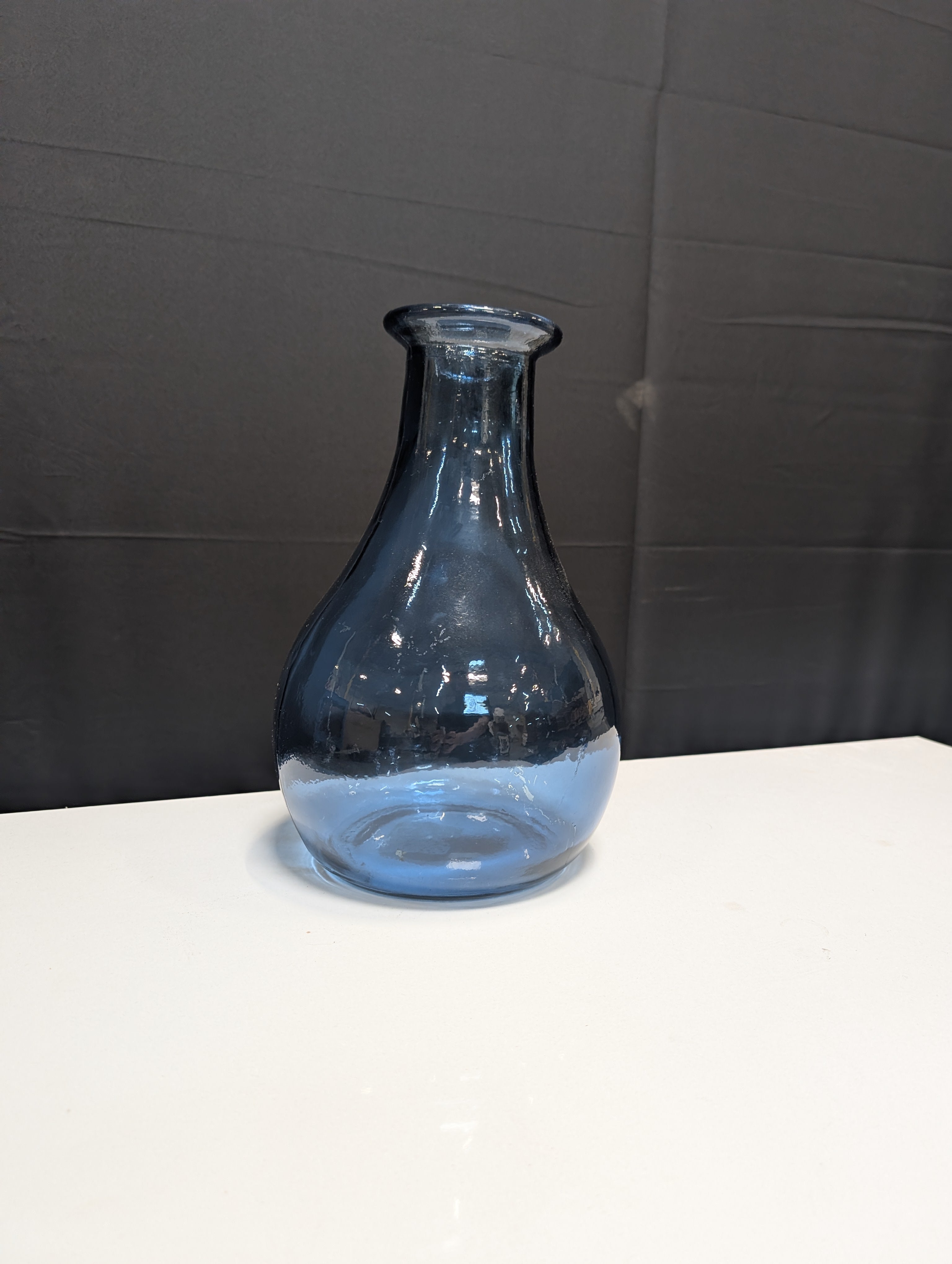 Striking Blue Glass Bulbous Vase