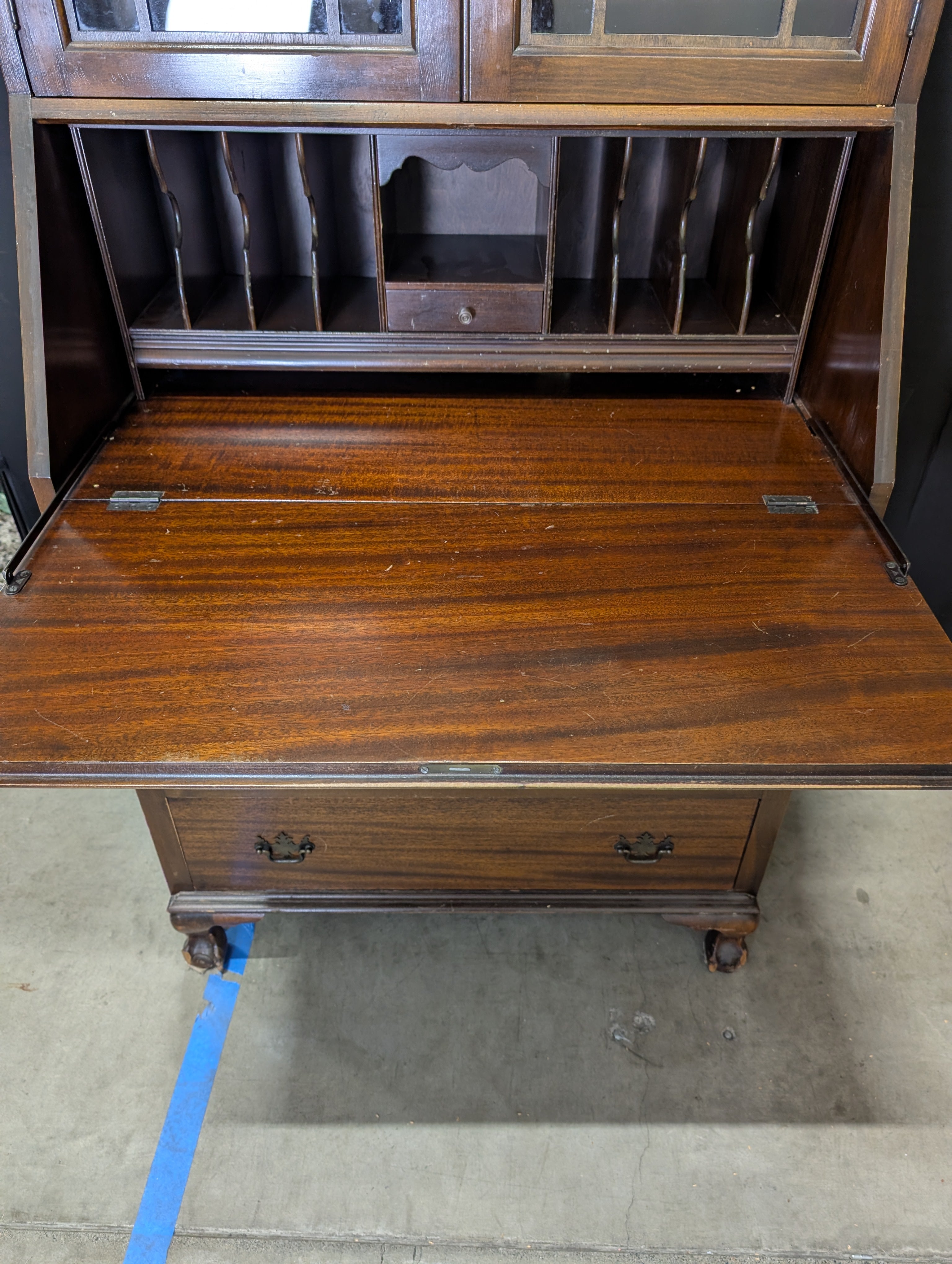 Antique Maddox Table Secretary Desk with hutch