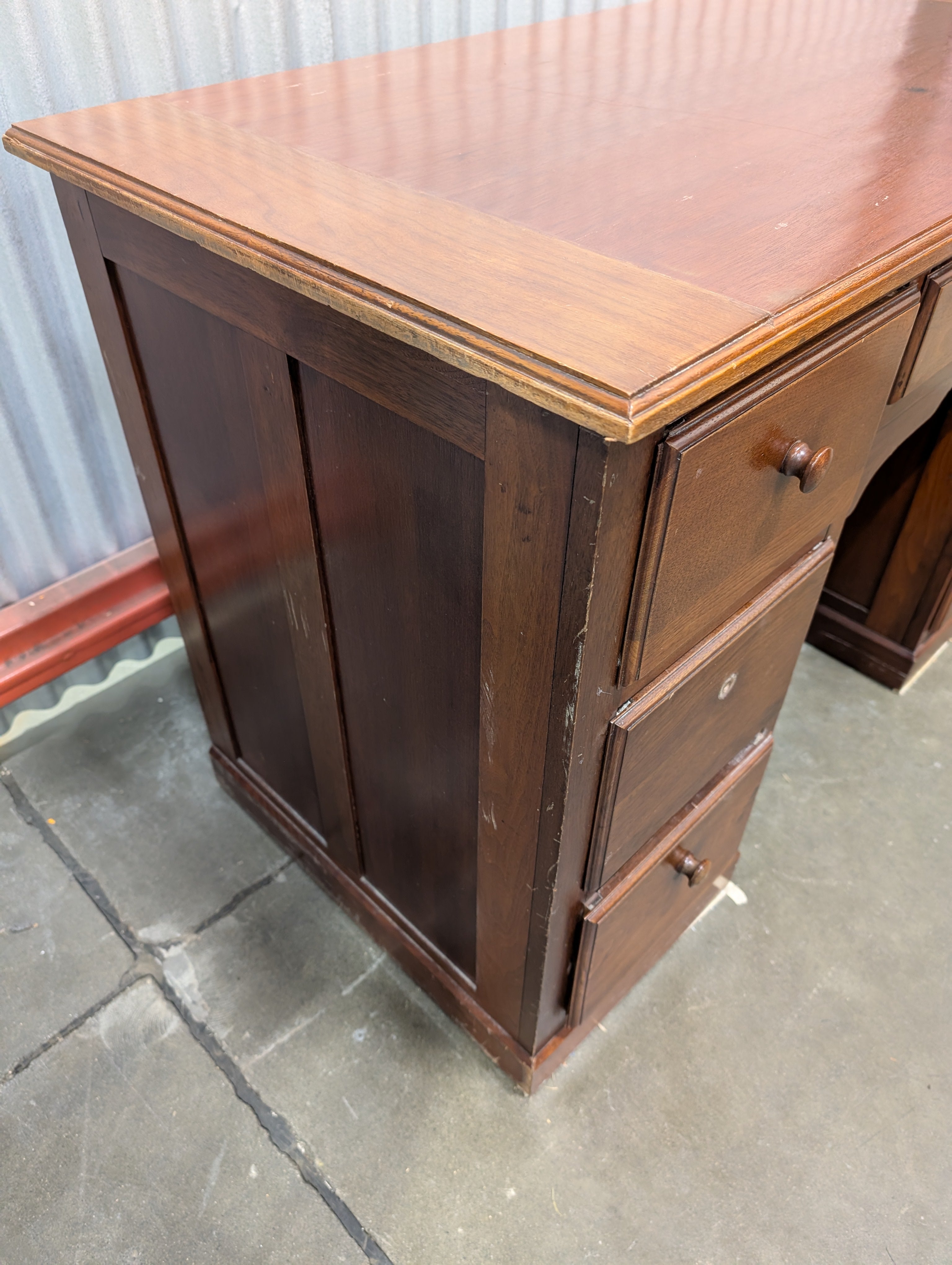 Vintage Style Dark Brown Wooden Desk