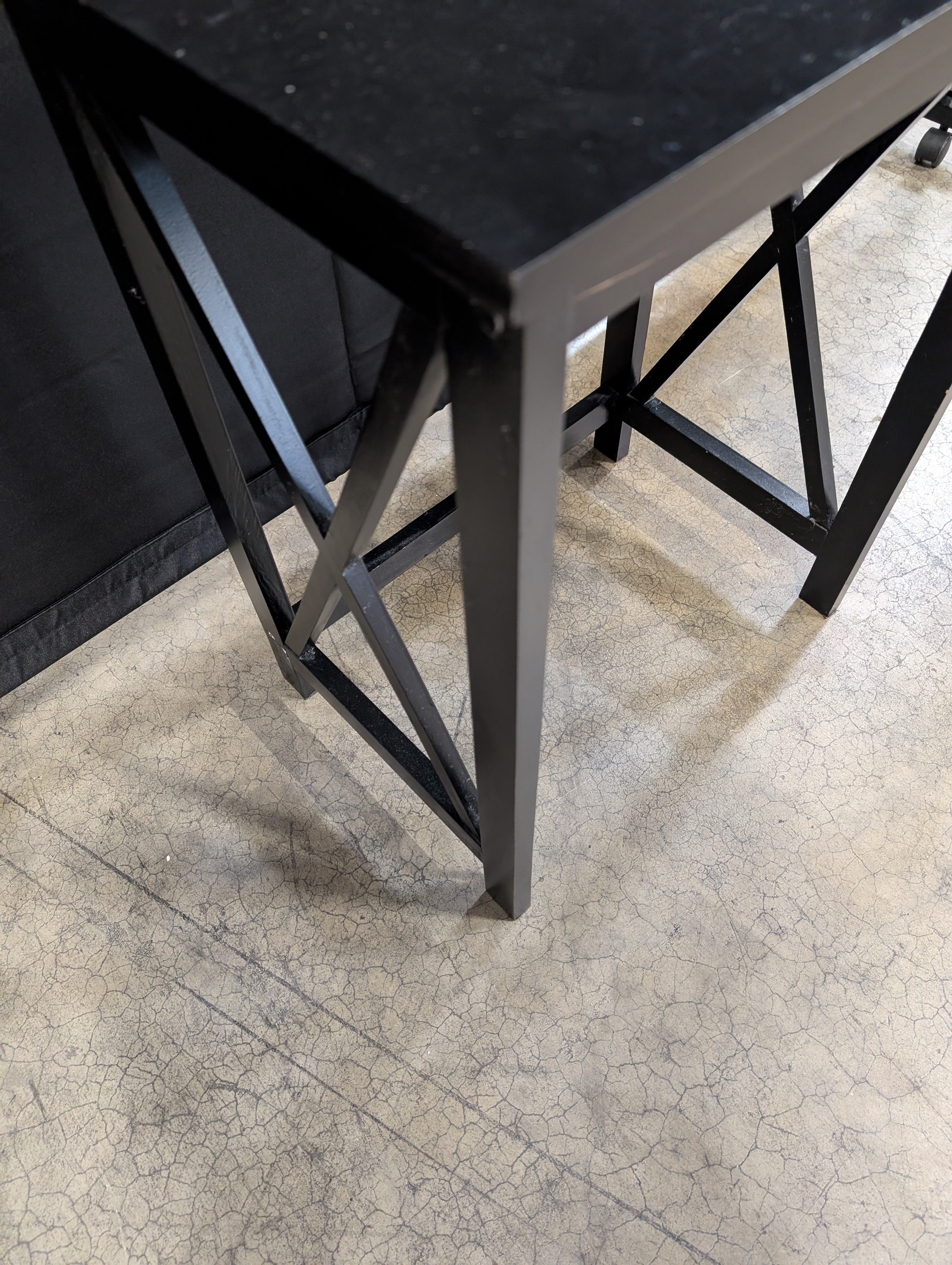 Modern Black Geometric Accent Table