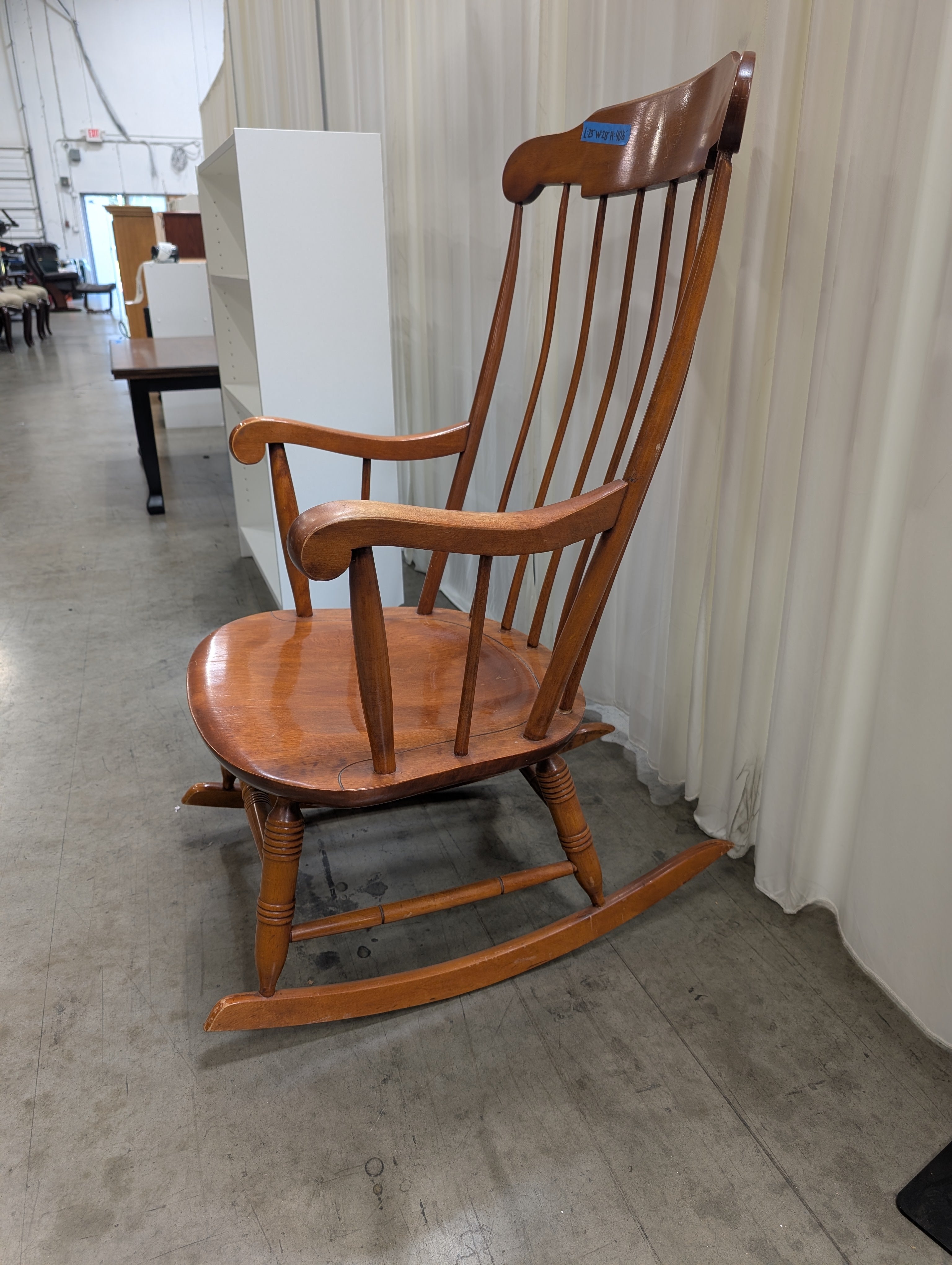 Traditional Spindle Back Rocking Chair in Wood
