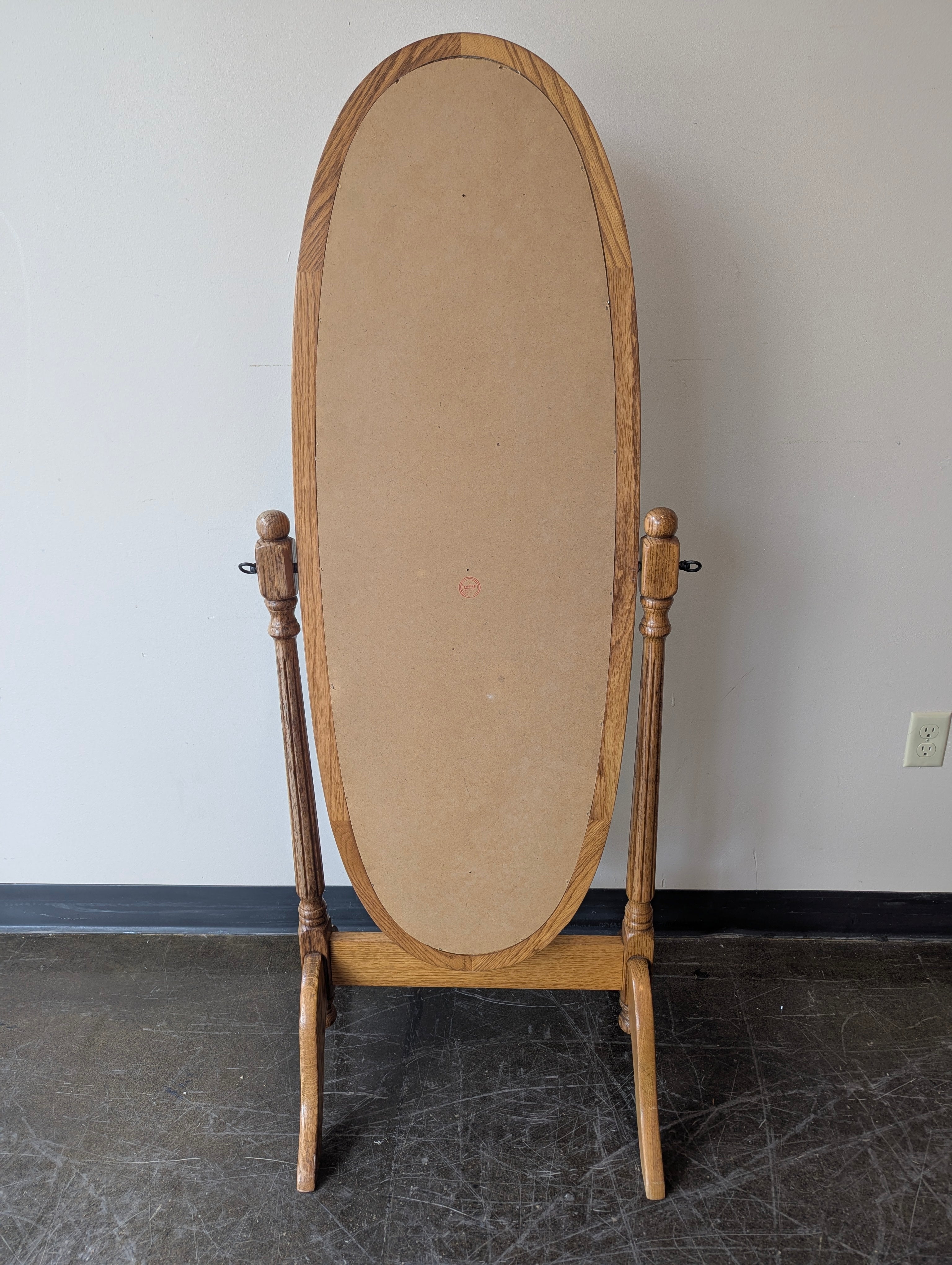 Oak Full-Length Standing Mirror