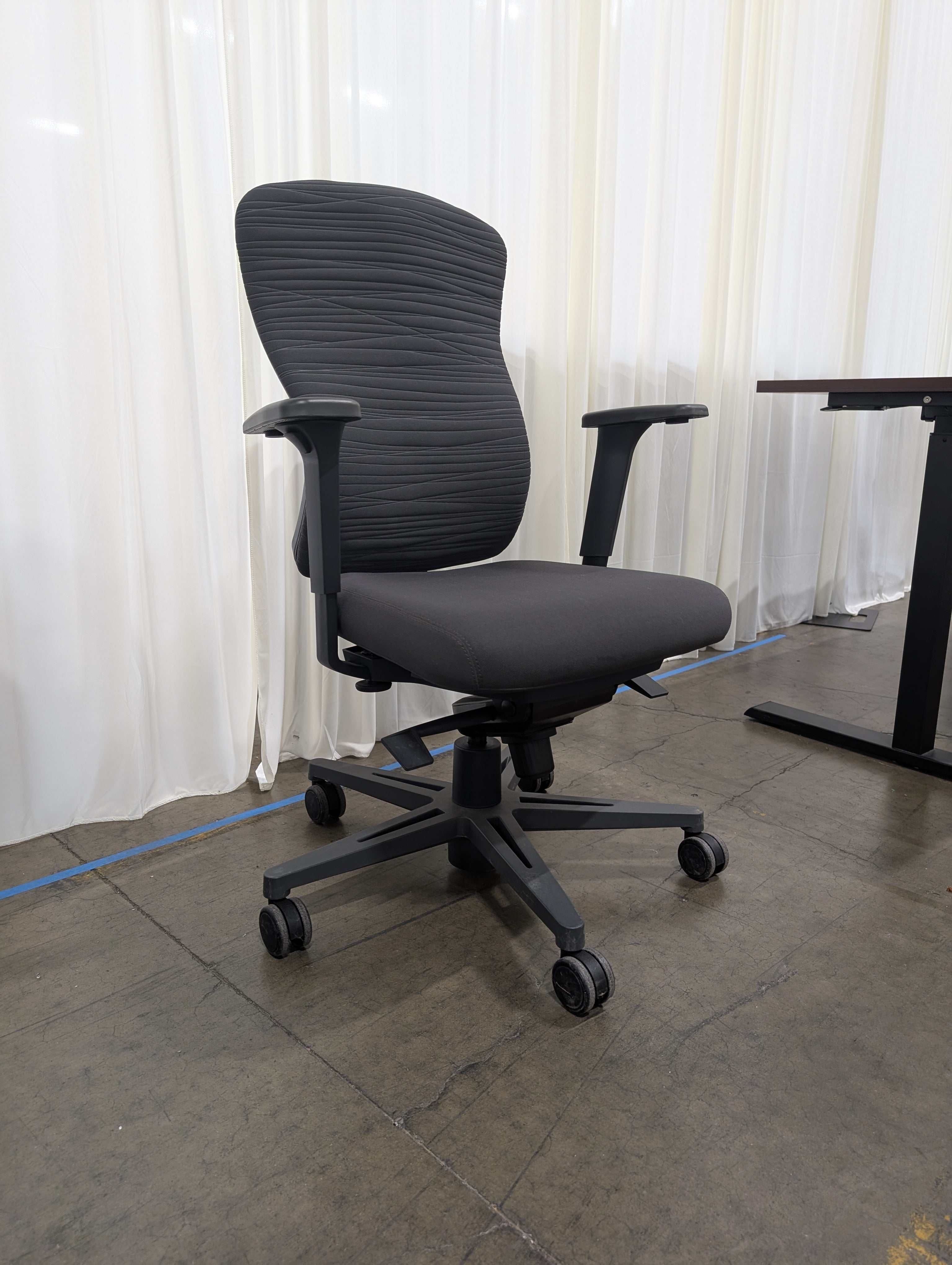 Dark Gray Fabric Swivel Office Chair