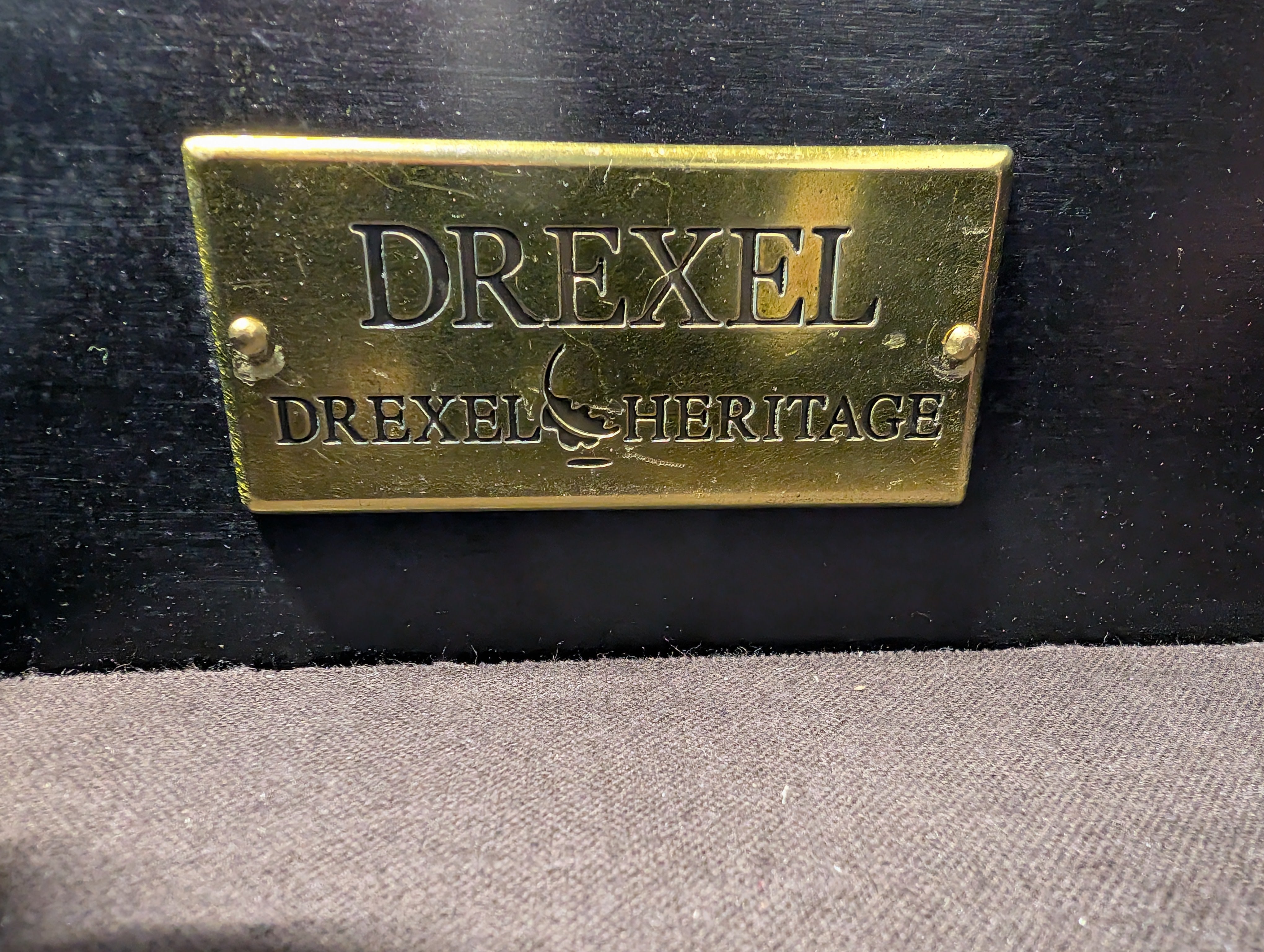 Versatile Dark Wood Drexel Storage Cabinet with Double Doors