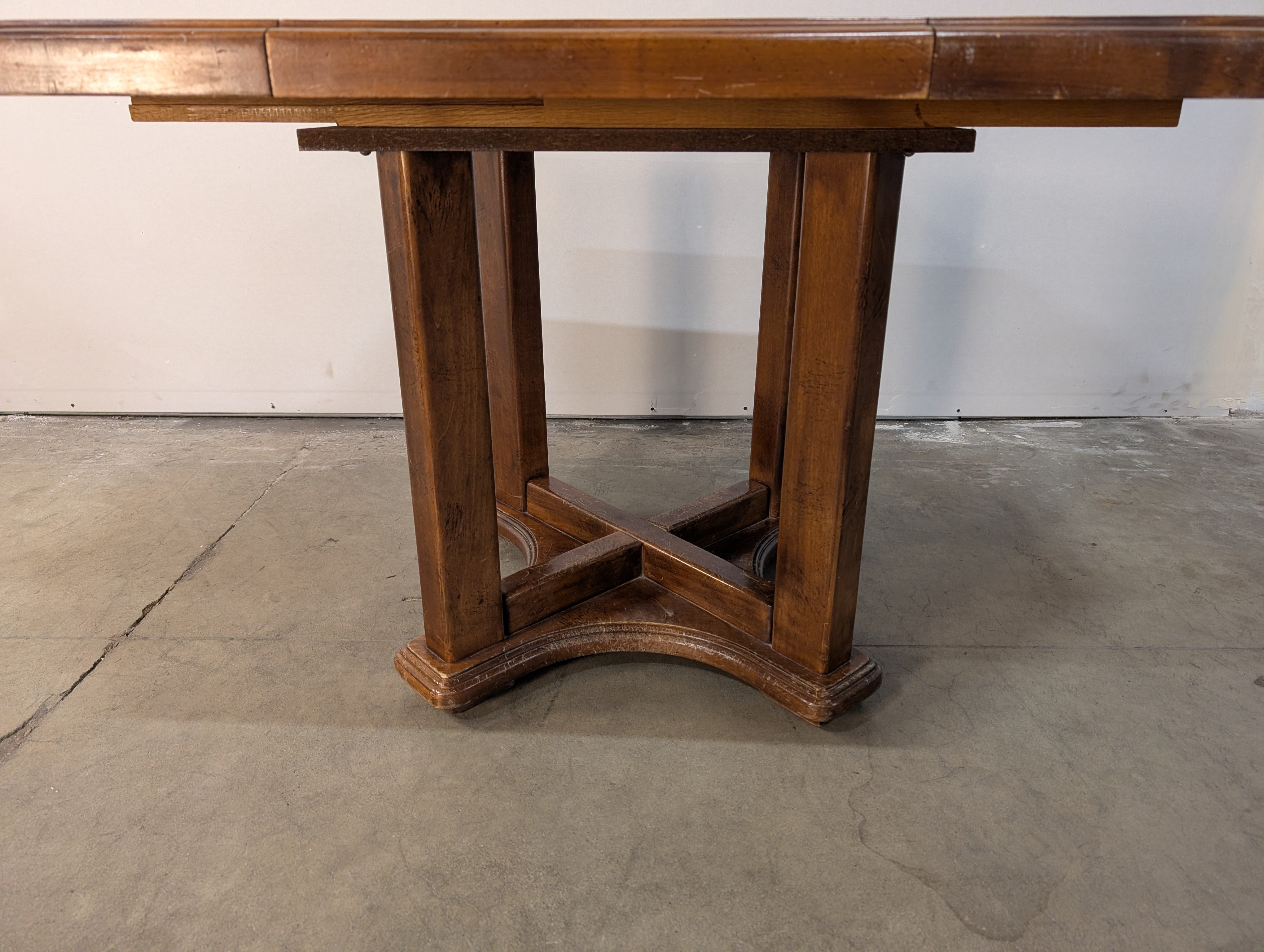 Vintage Octagonal Wood Dining Table