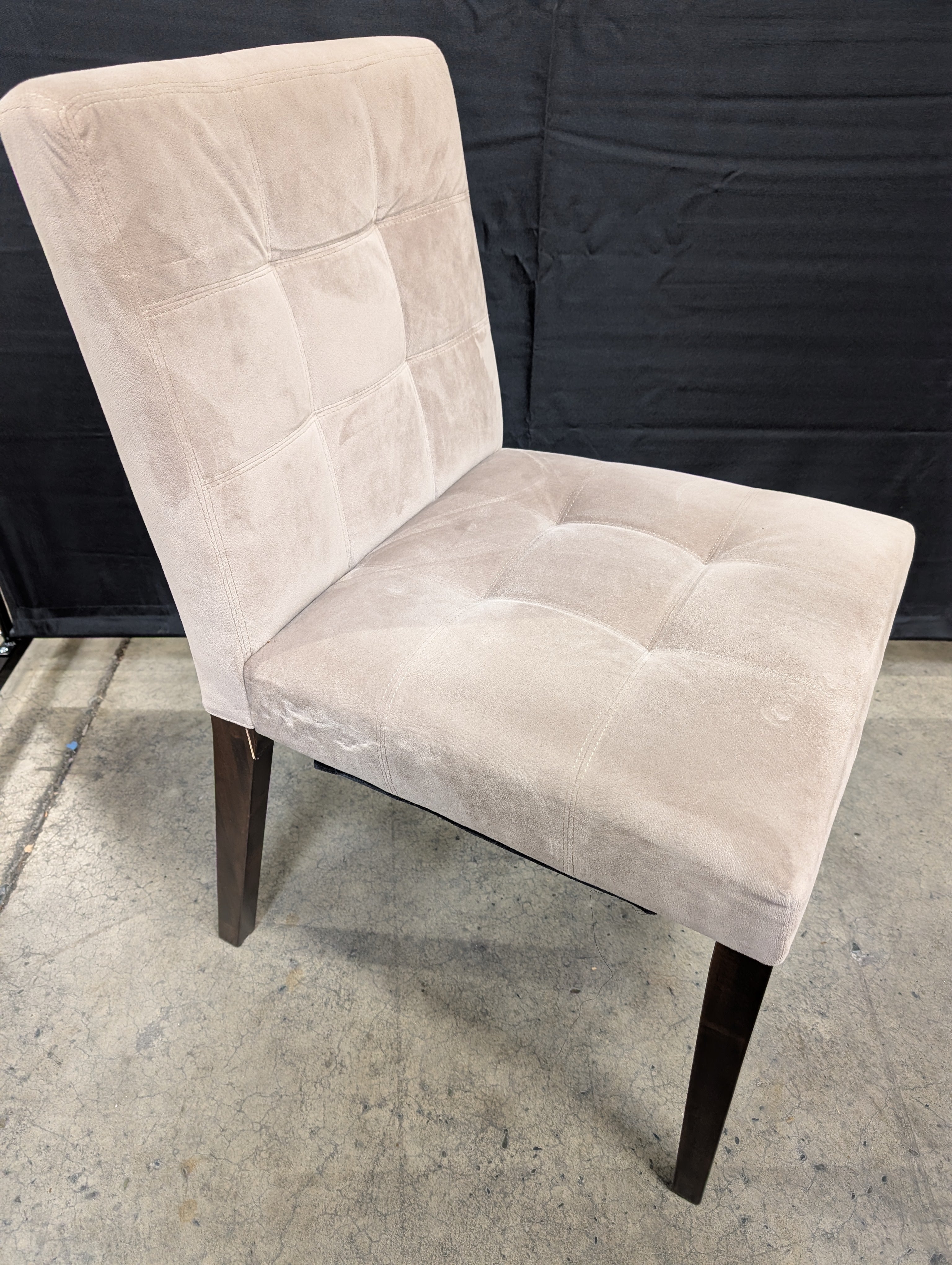 Tufted Grey West Elm Dining Chair