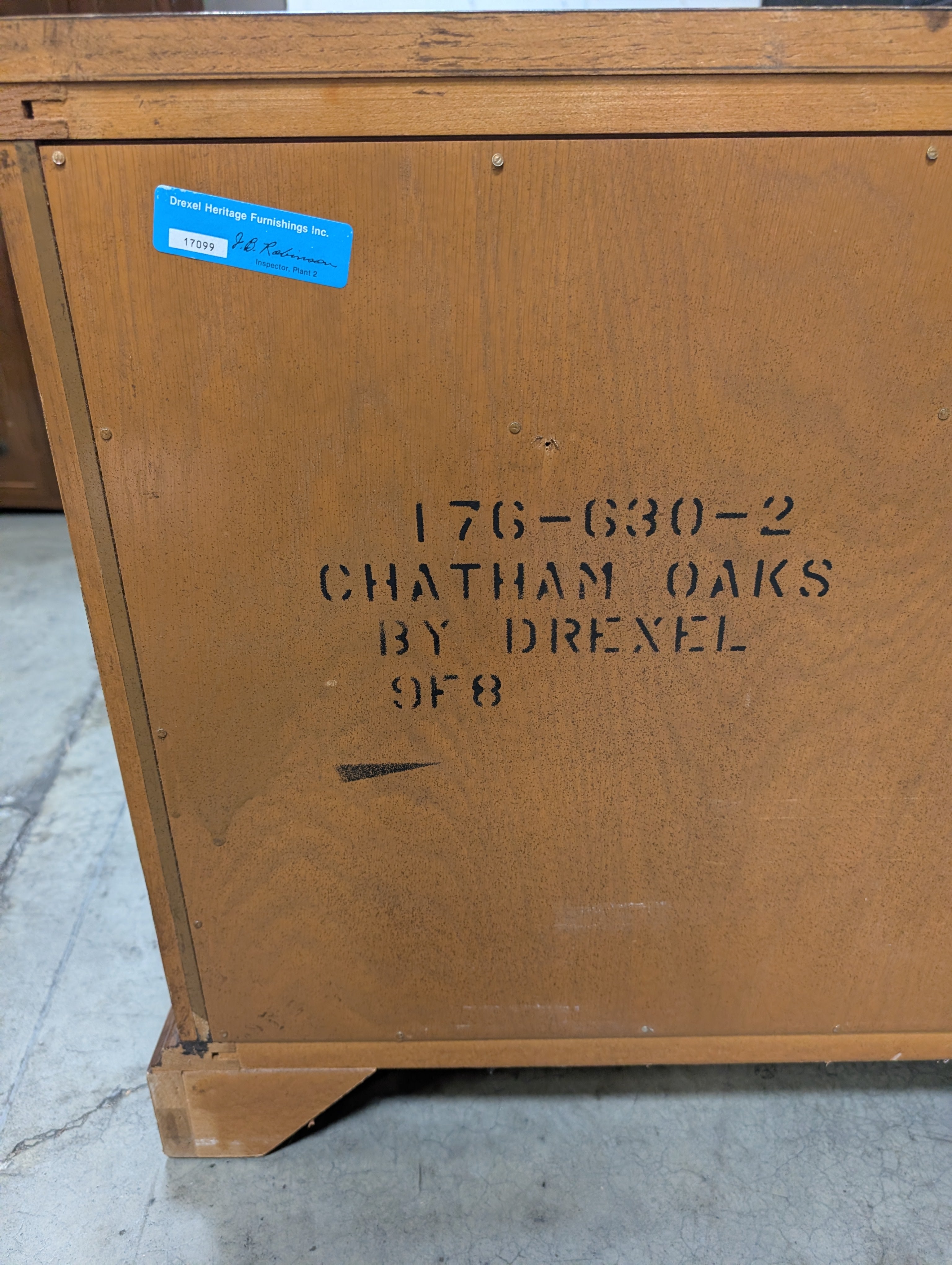 Hardwood Drexel Storage Cabinet with Paneled Doors