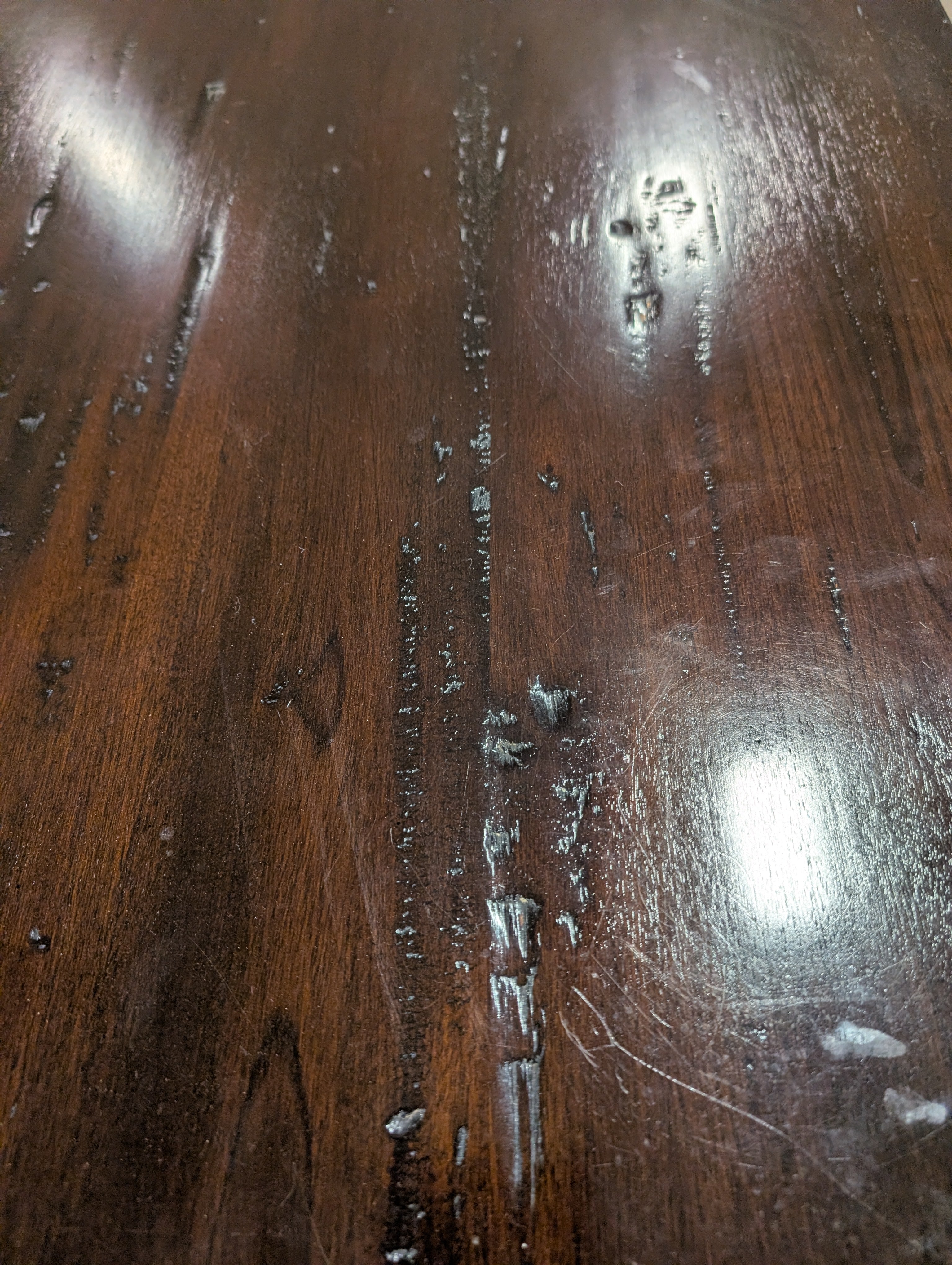 Spacious Dark Stained Wooden Extendable Dining Table
