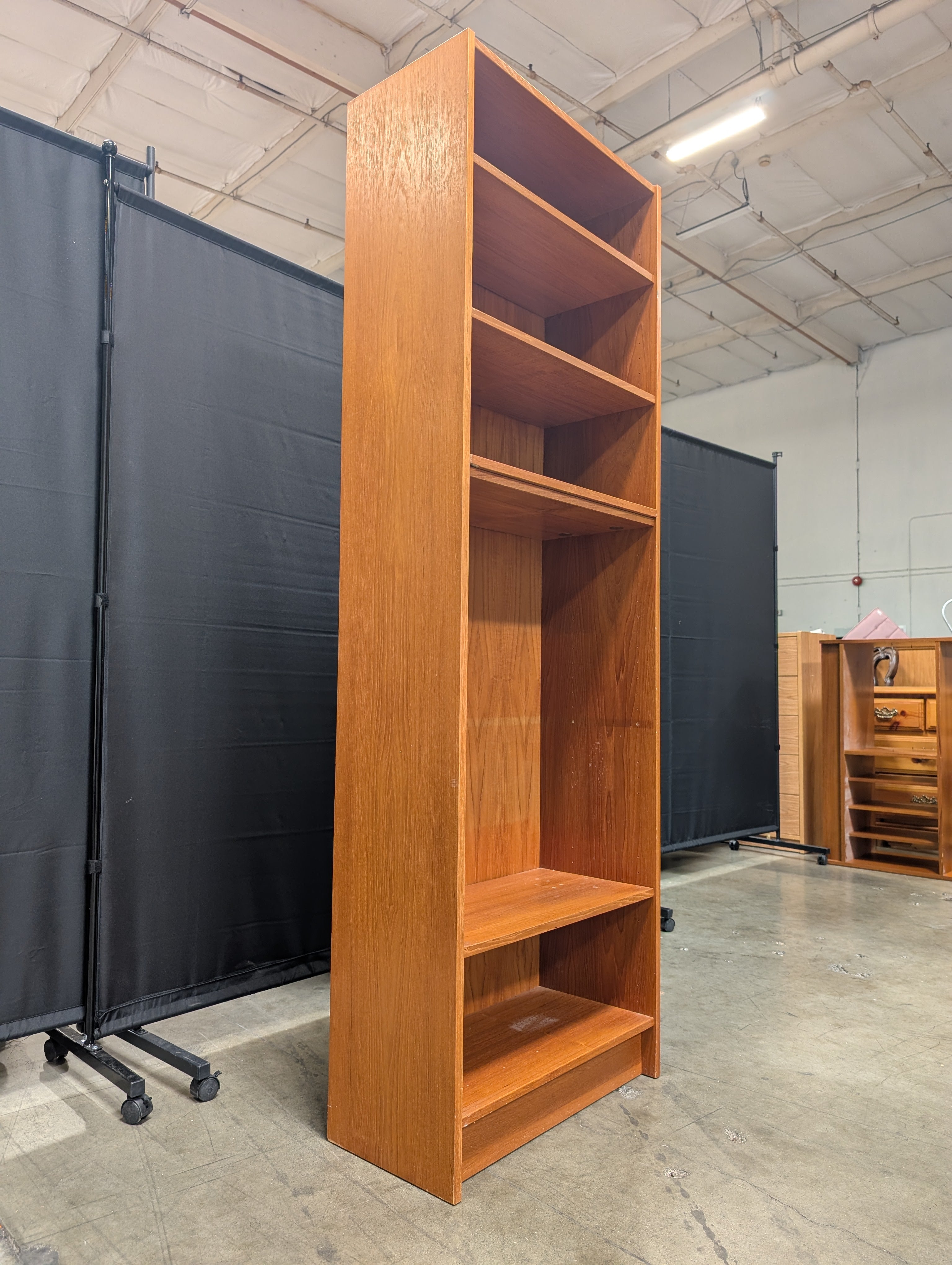 Five-Tiered Wood Bookcase Storage Shelf