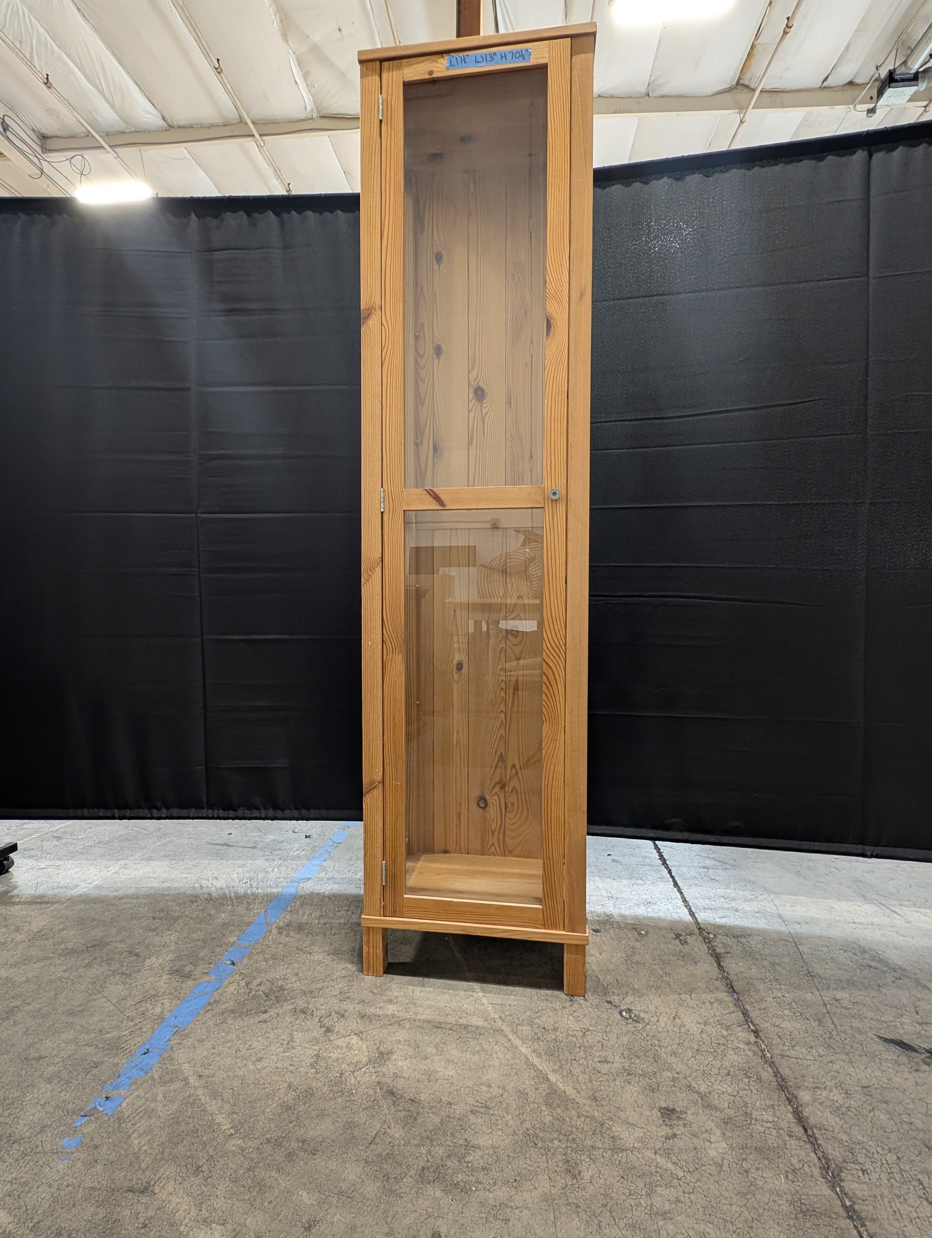 Slender Wood and Glass Display Case