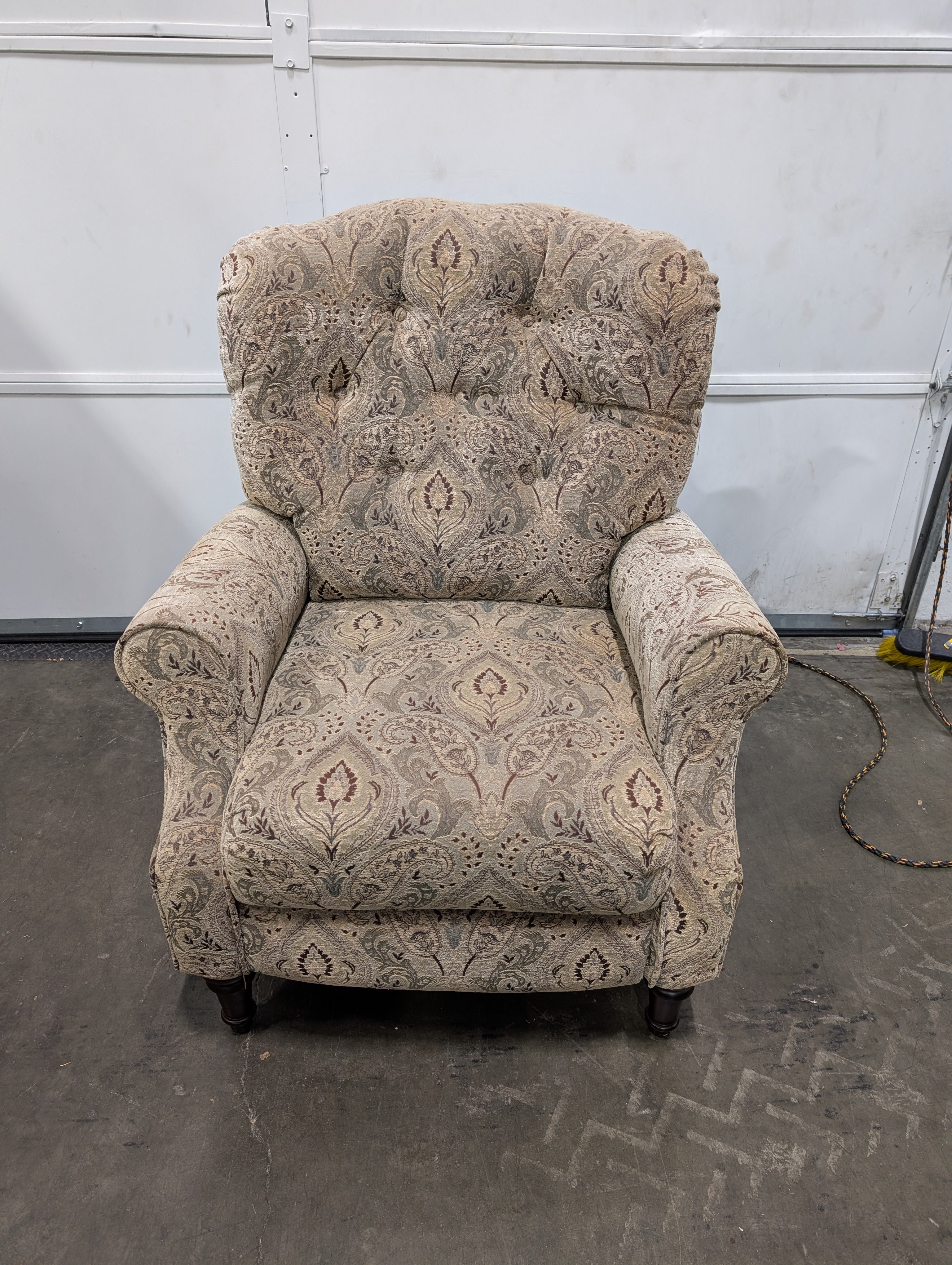 Comfortable Upholstered Paisley Recliner Chair