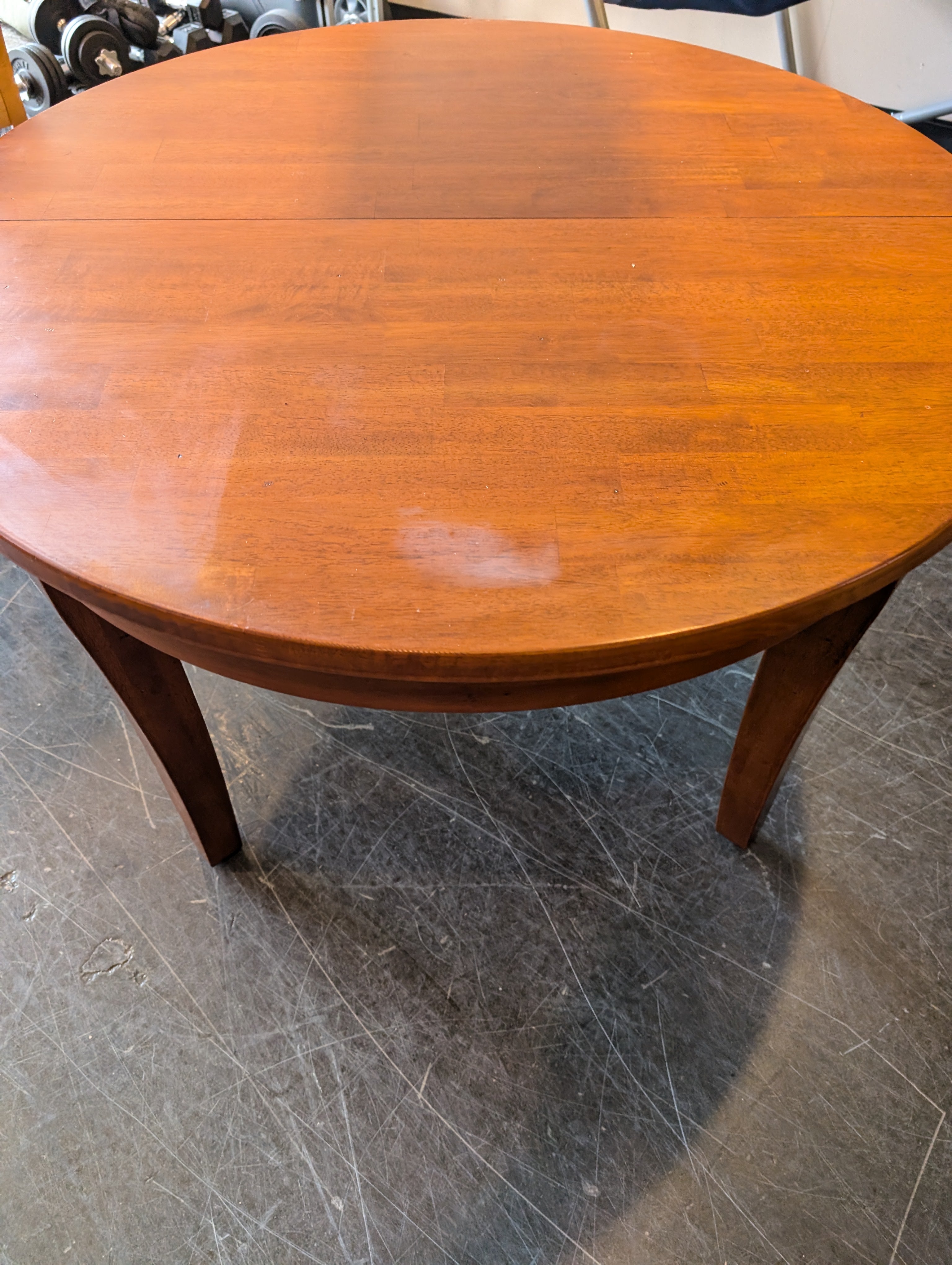 Warm Cherry Finish Extendable Oval Dining Table