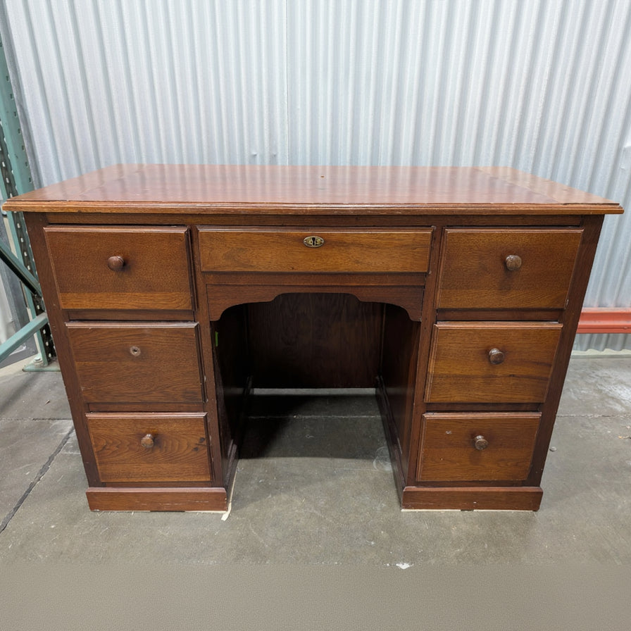 Vintage Style Dark Brown Wooden Desk