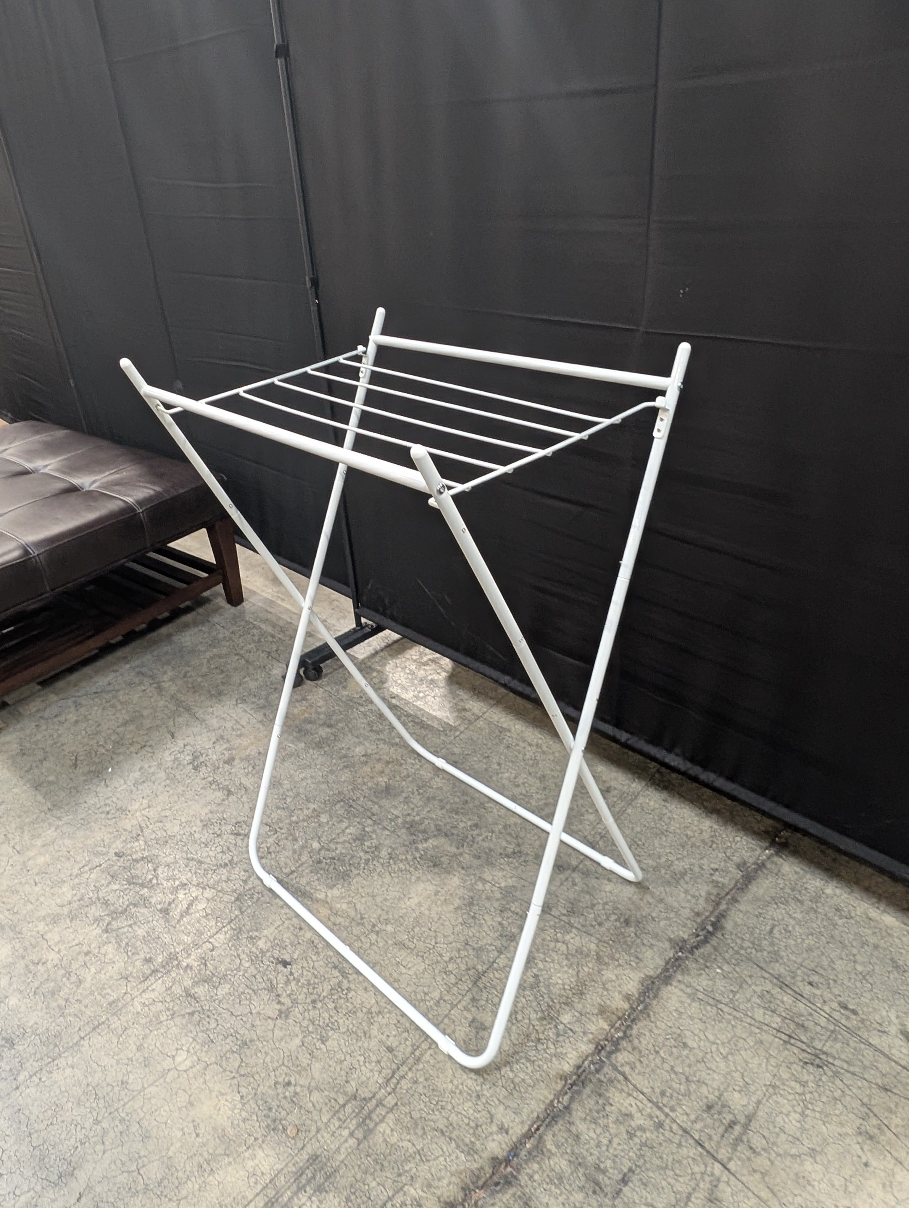 White Foldable Metal Laundry Drying Rack