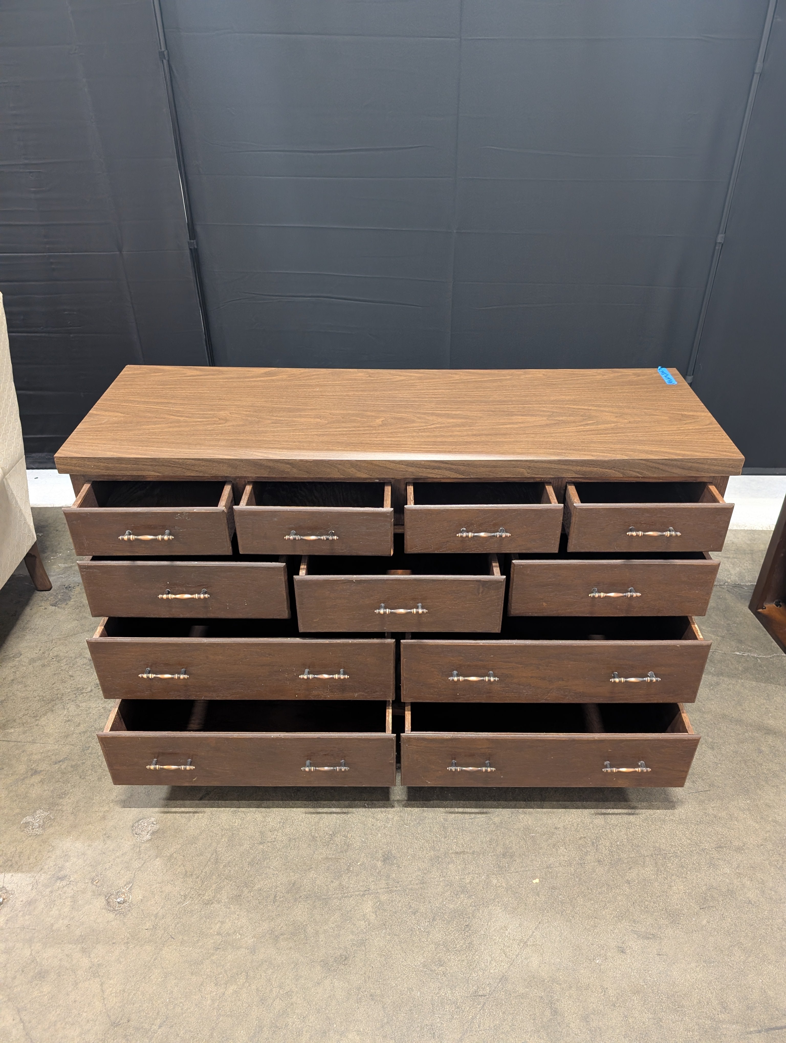 Dark Brown Wood Multi-Drawer Storage Dresser Chest