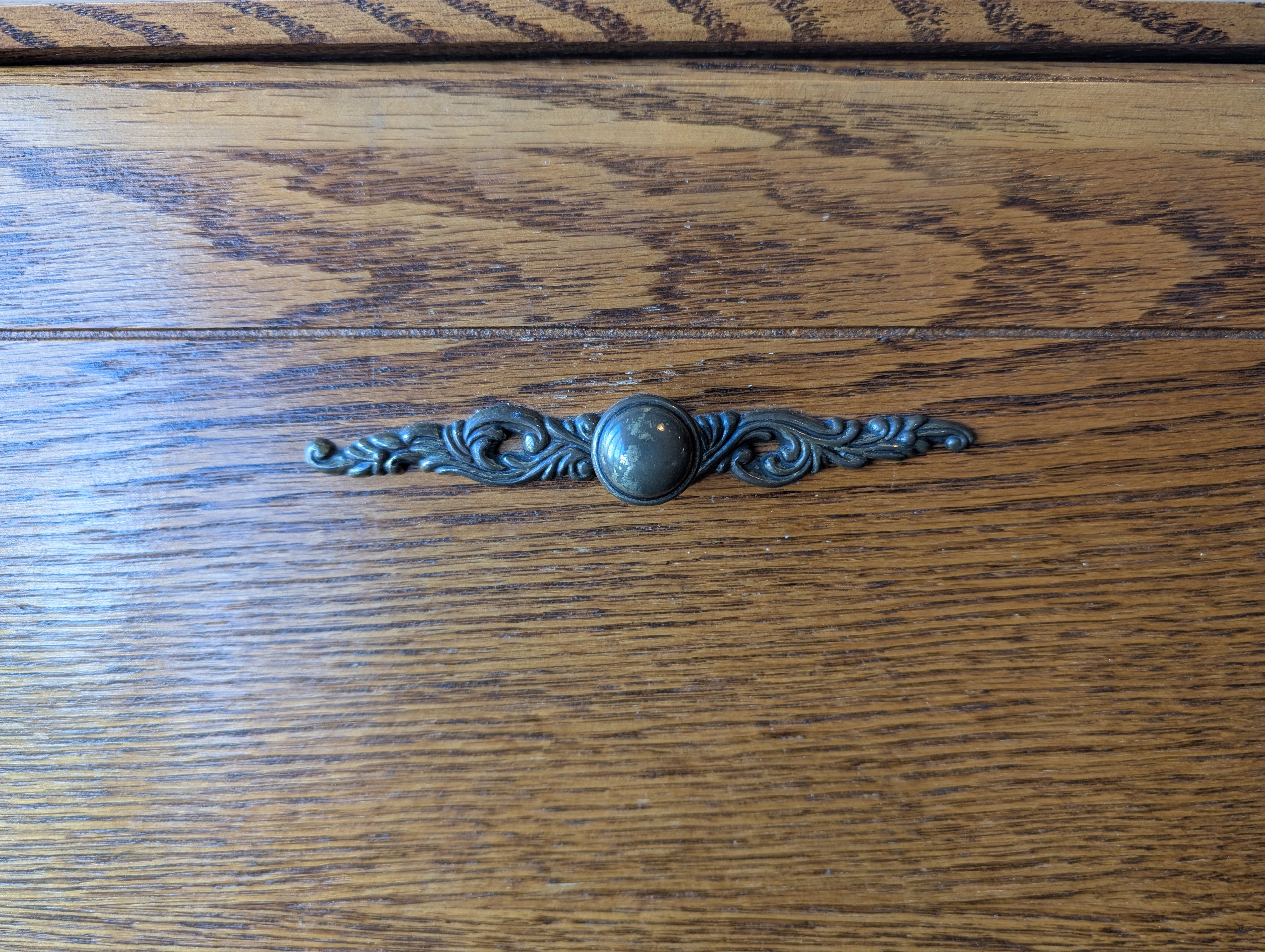 Vintage Oak Secretary Desk with Drop-Front