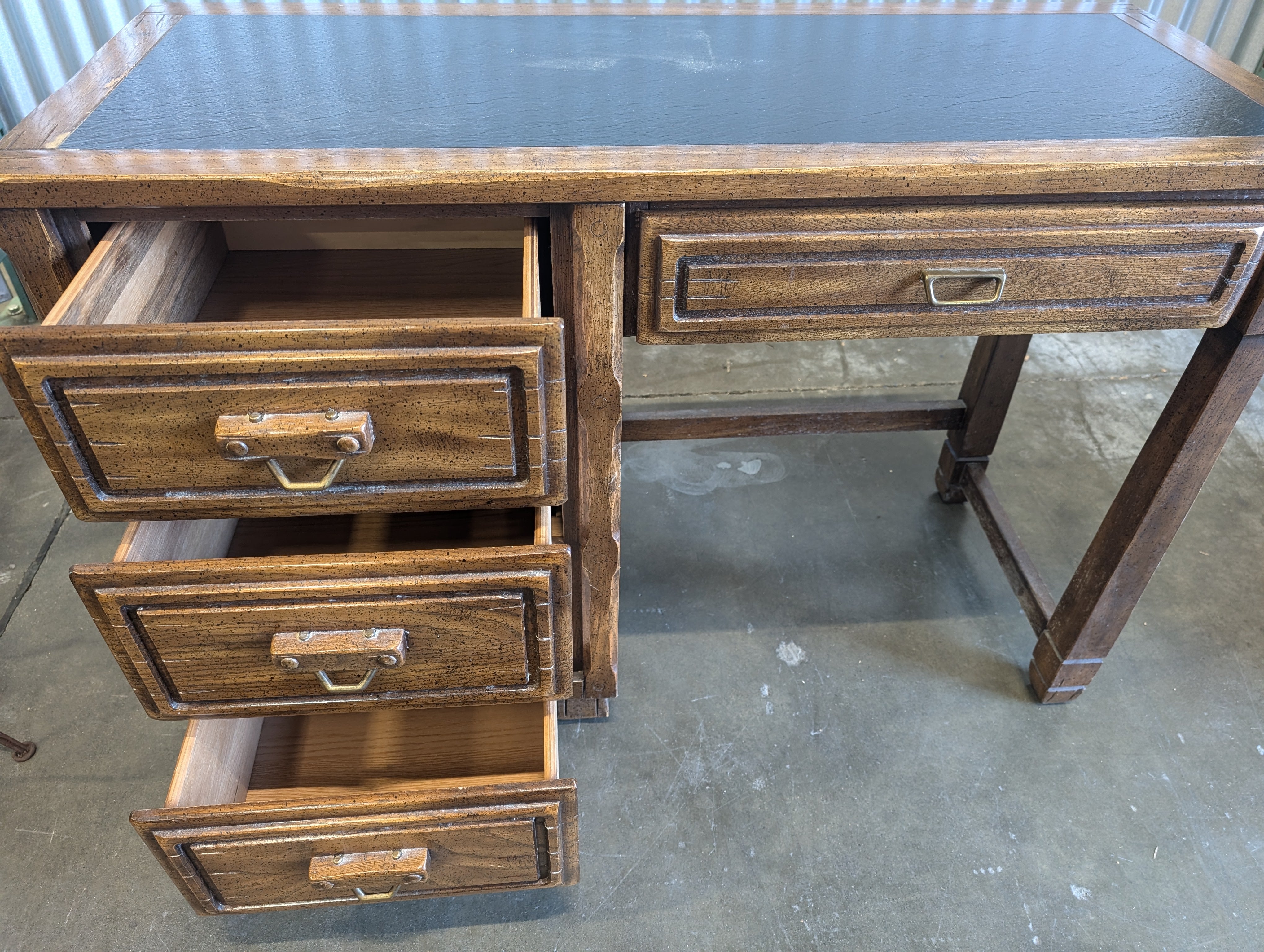 Vintage Black Top Desk