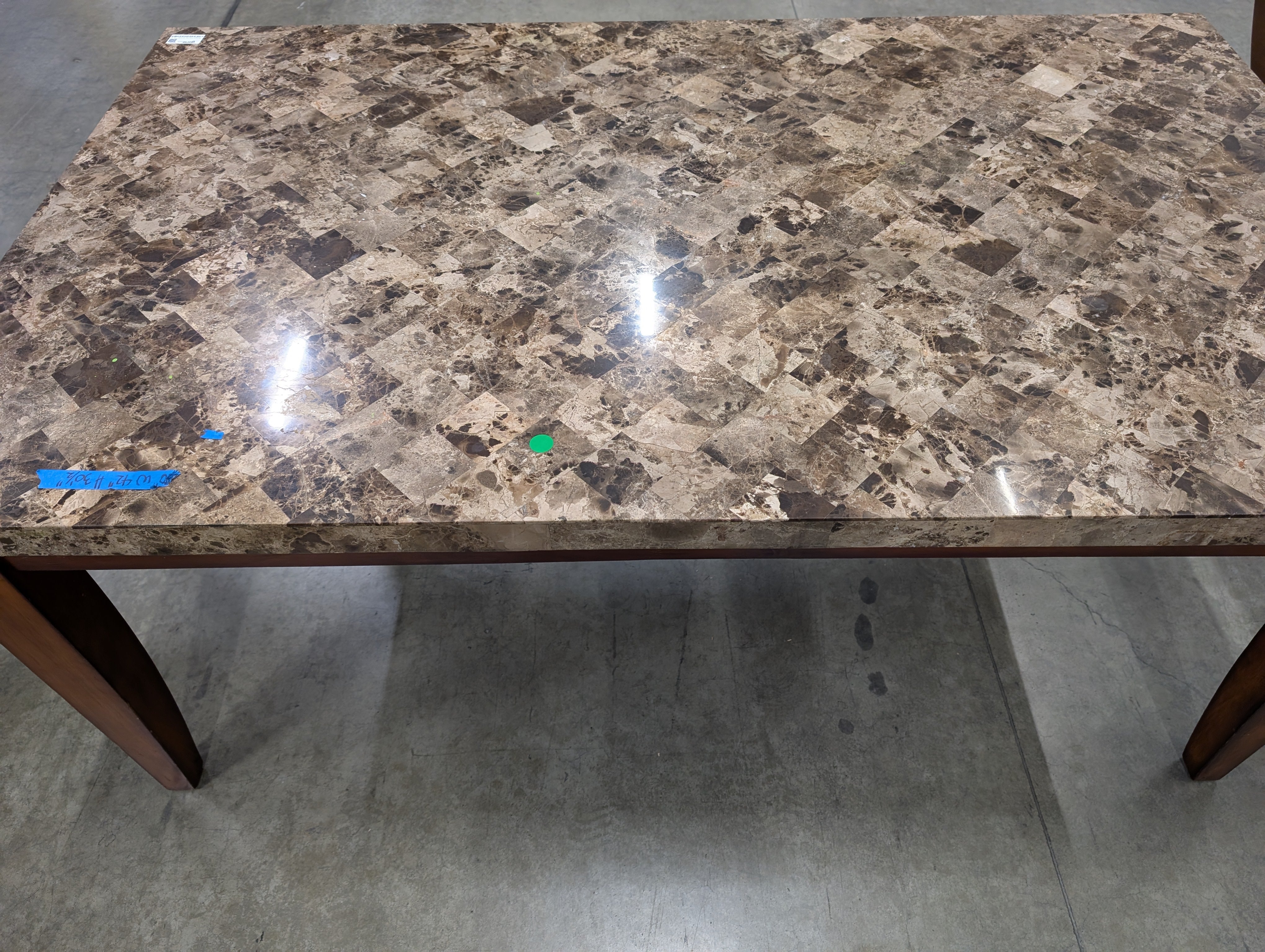 Warehouse Sale: Rectangular Dining Table with Granite-Look Top
