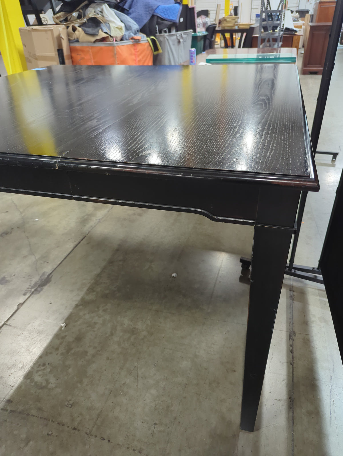 Black Wood Square Counter Height Dining Table