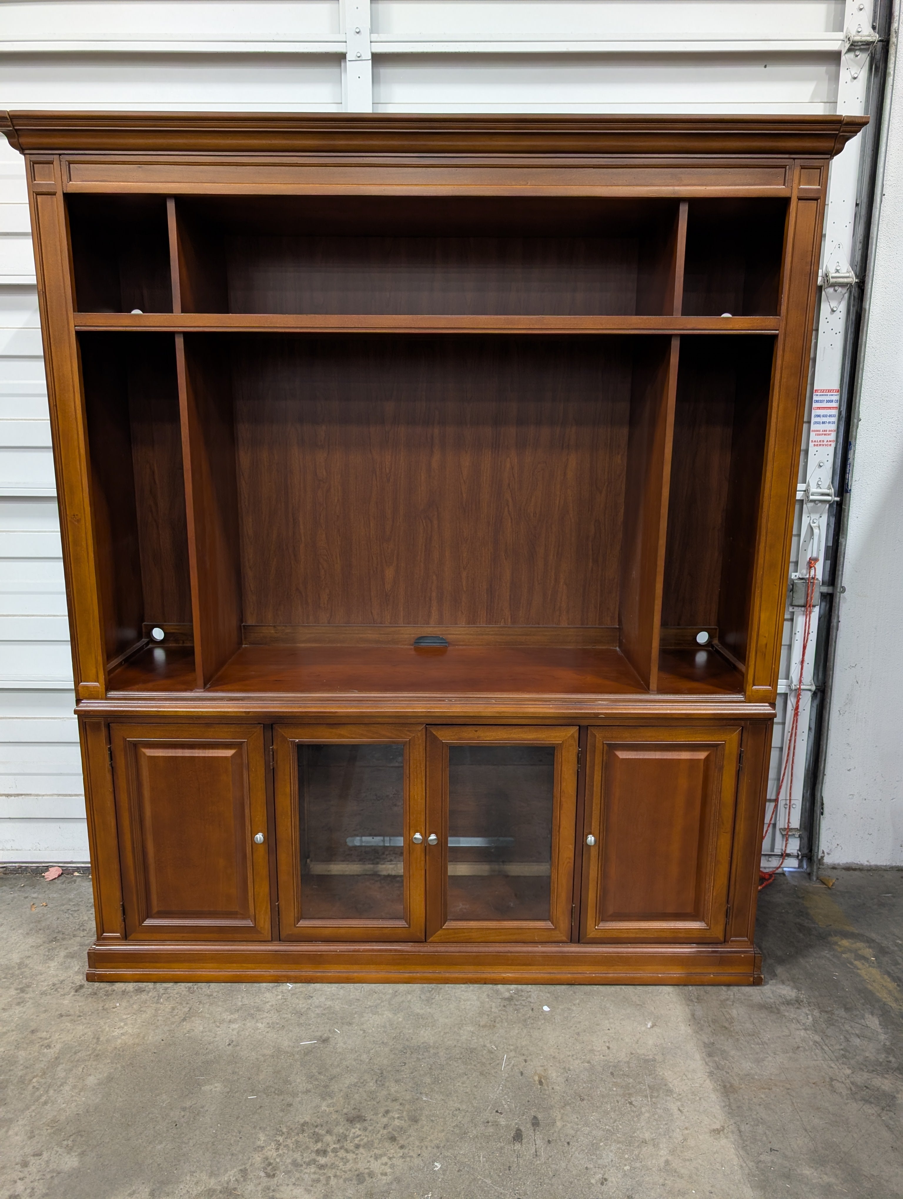 Rich Brown Wooden Media Storage Cabinet