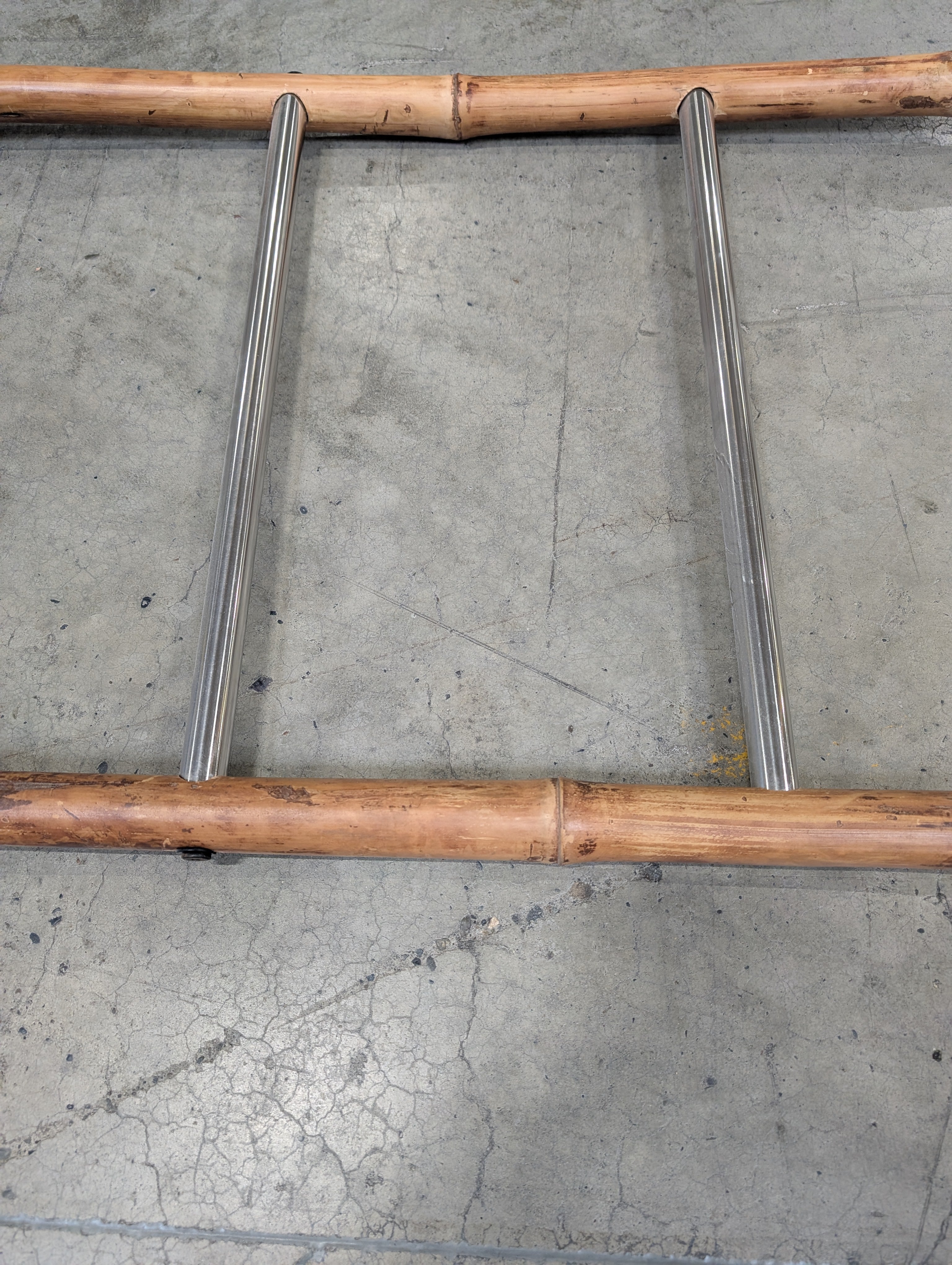 Bamboo and Metal Decor Ladder