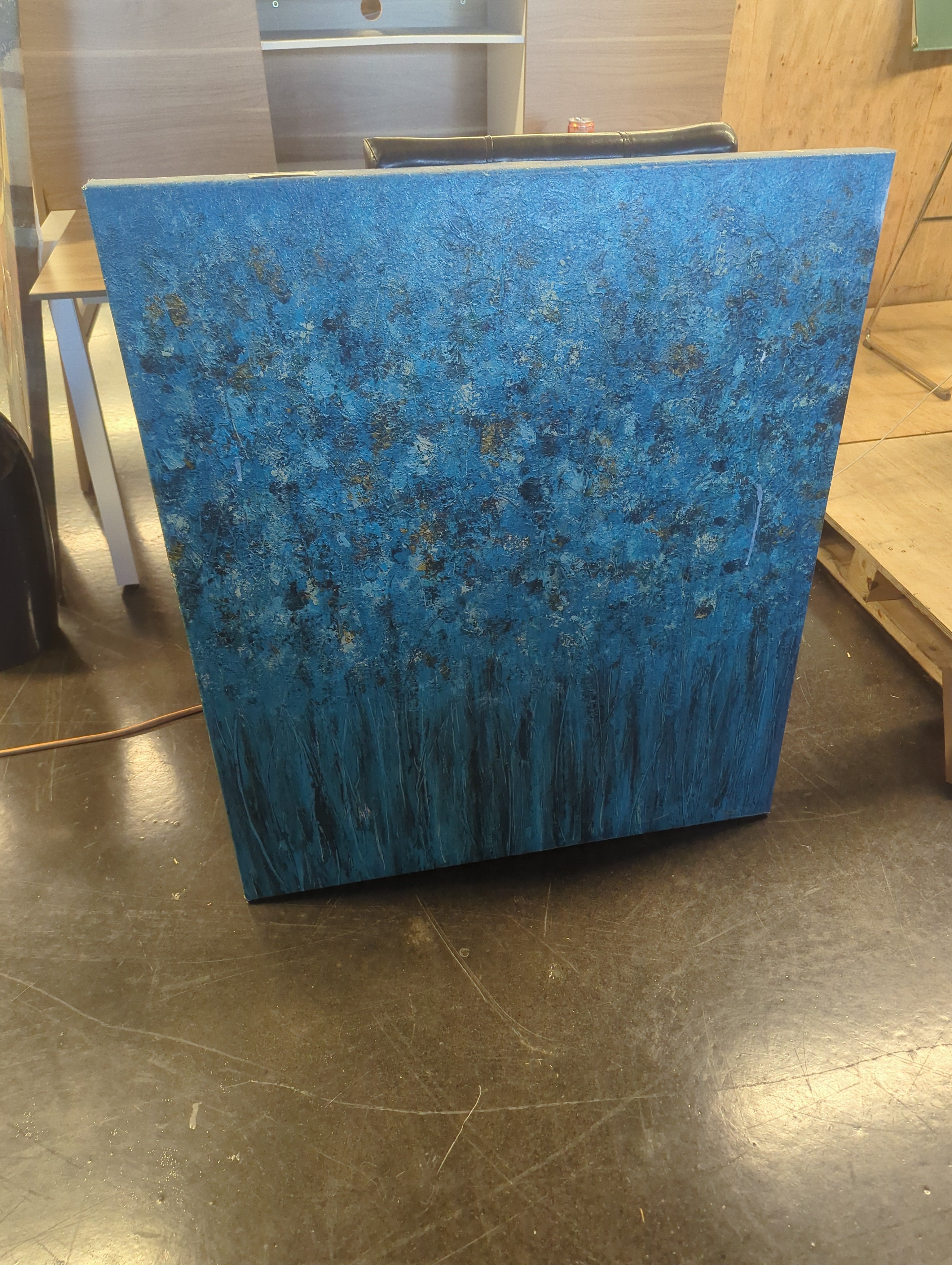 Abstract flowers on canvas