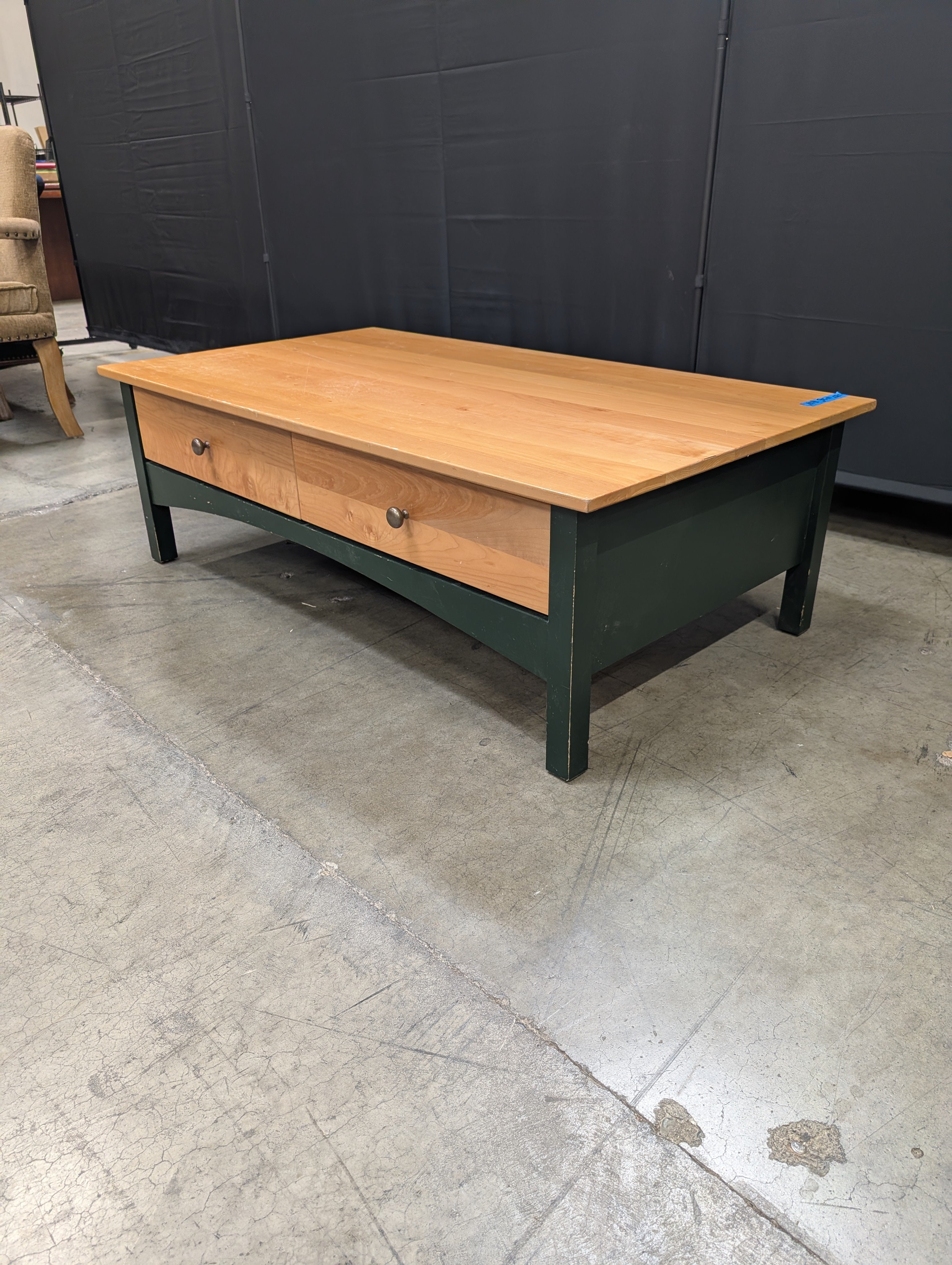 Two-Tone Wood Console Table with Drawers