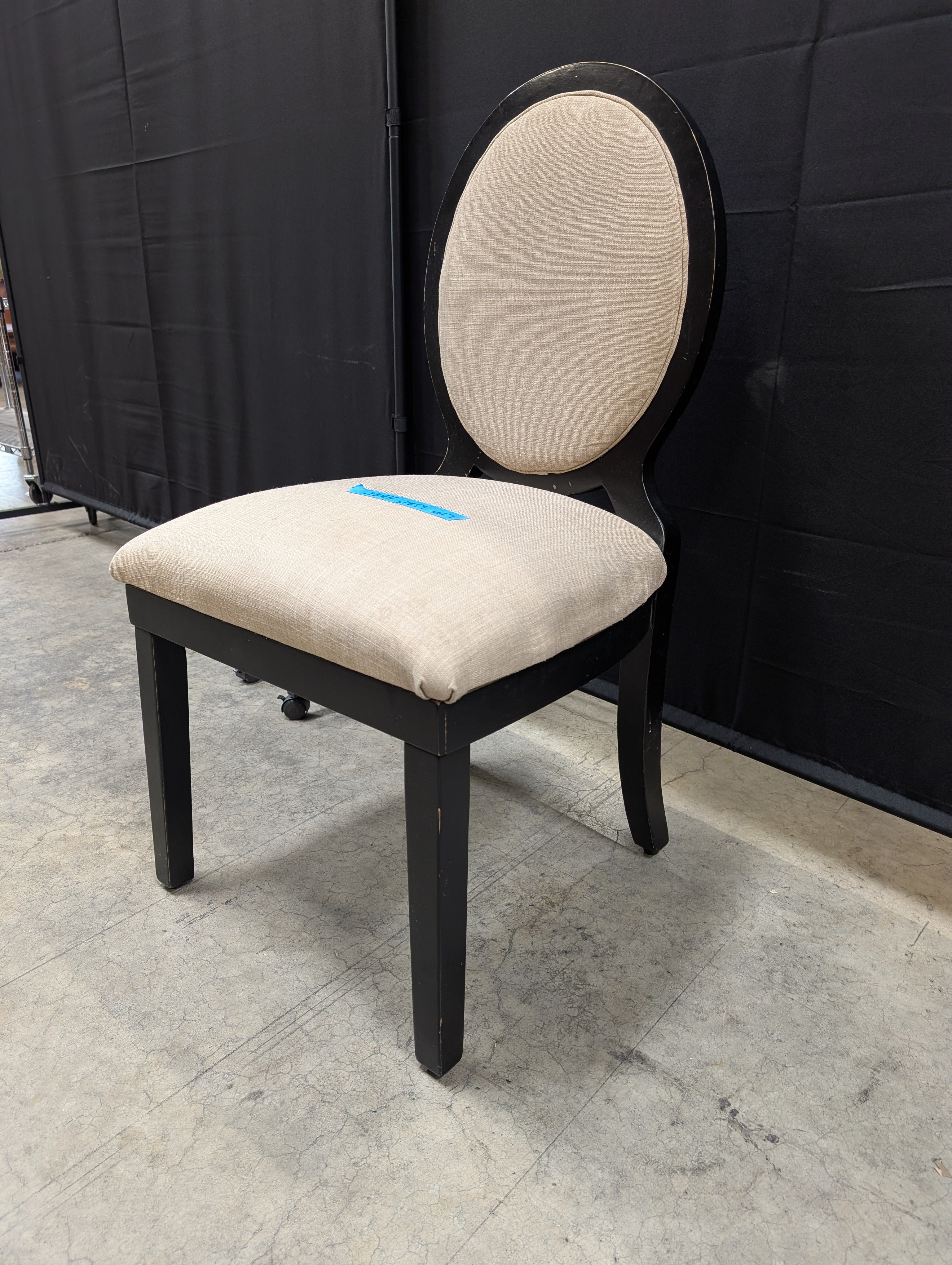 Transitional Wood Frame Upholstered Dining Chairs