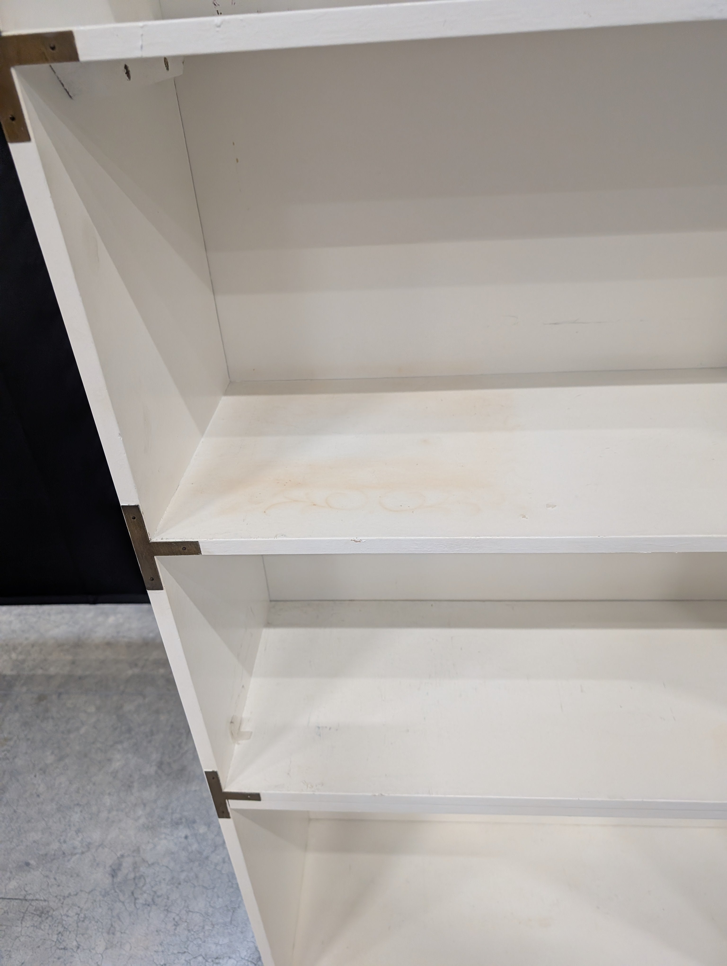Used White Four-Shelf Bookcase
