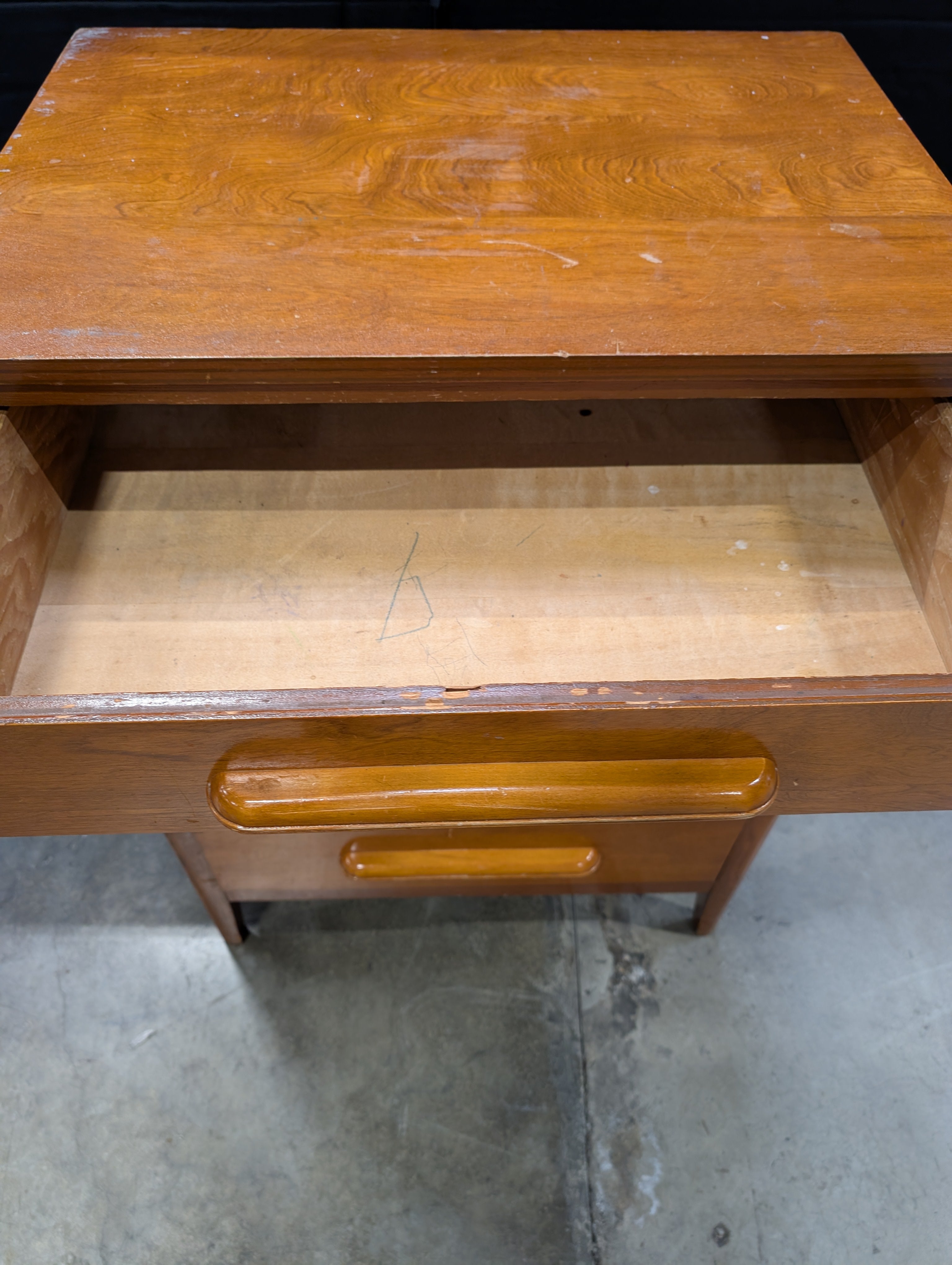 Vintage Mid-Century Style Three-Drawer Wood Dresser