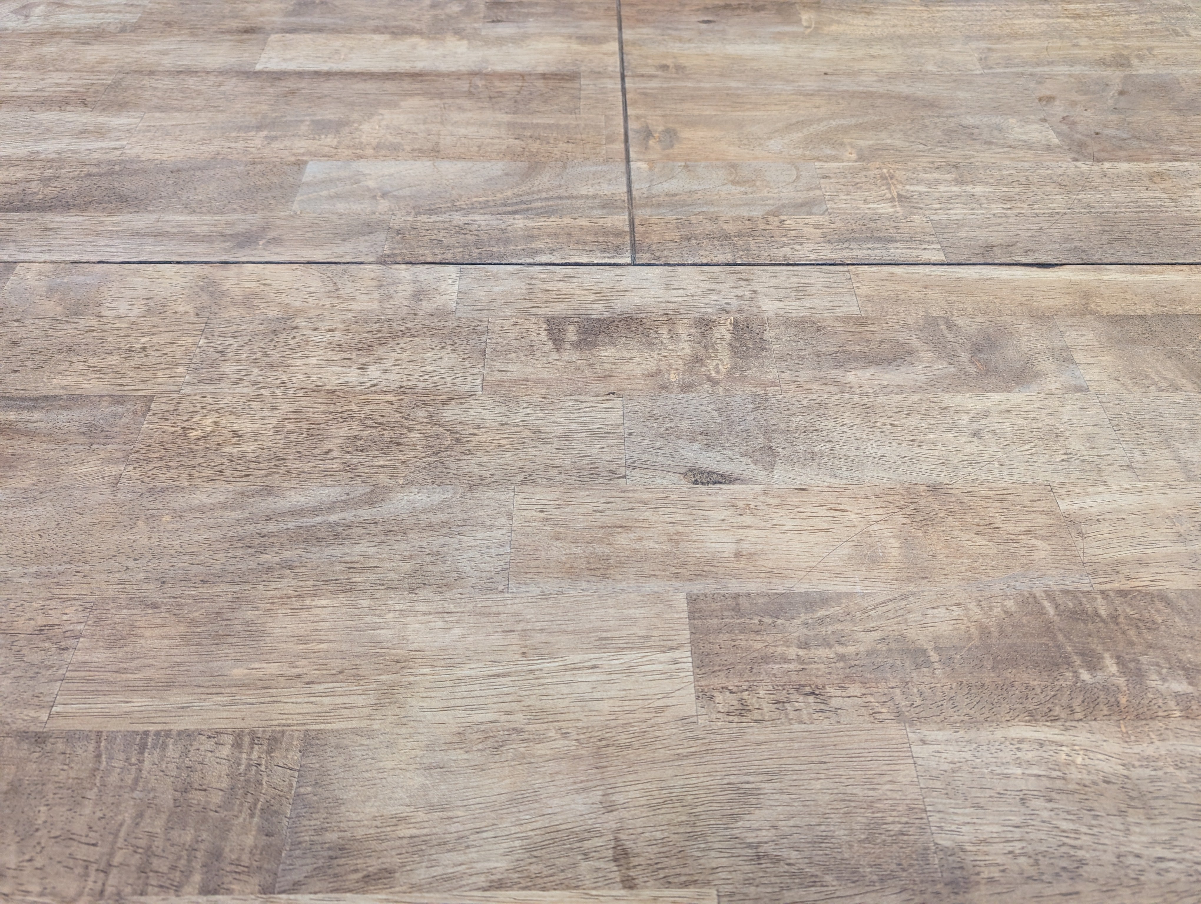 Rustic Wood Dining Table Set with 4 X-Back Chairs - Farmhouse Style