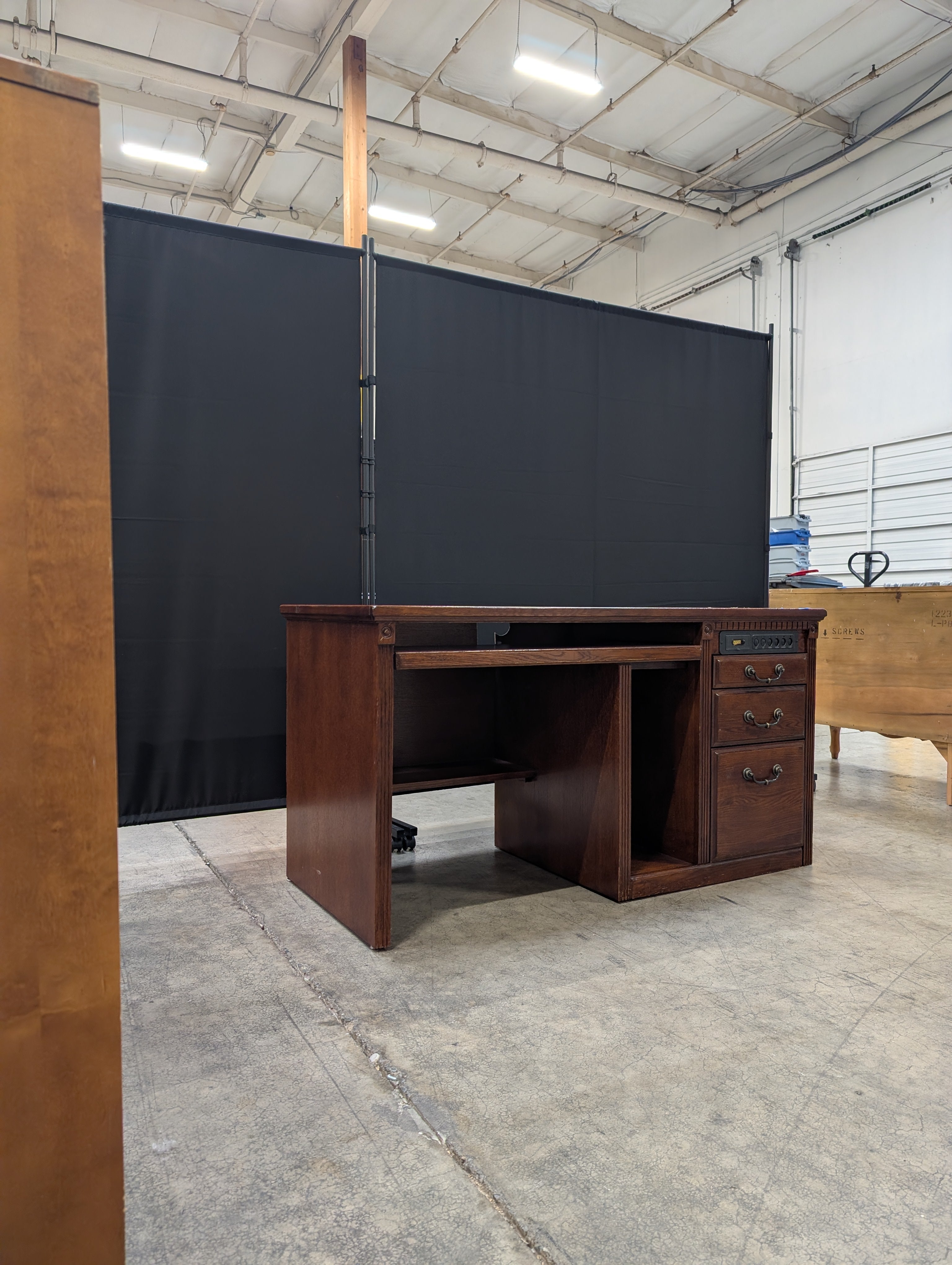 Martin Furniture Dark Wood Office Desk with Storage