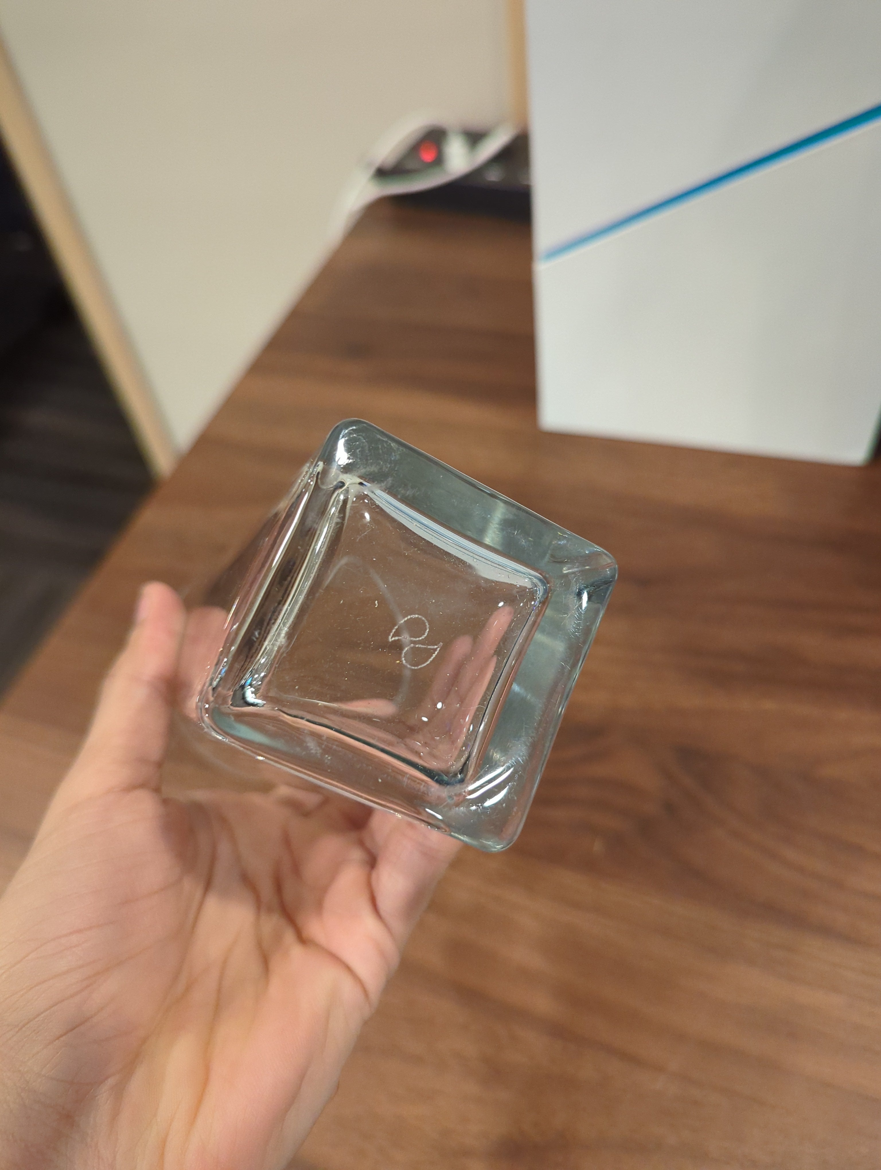 Versatile Clear Glass Tumbler with Square Base