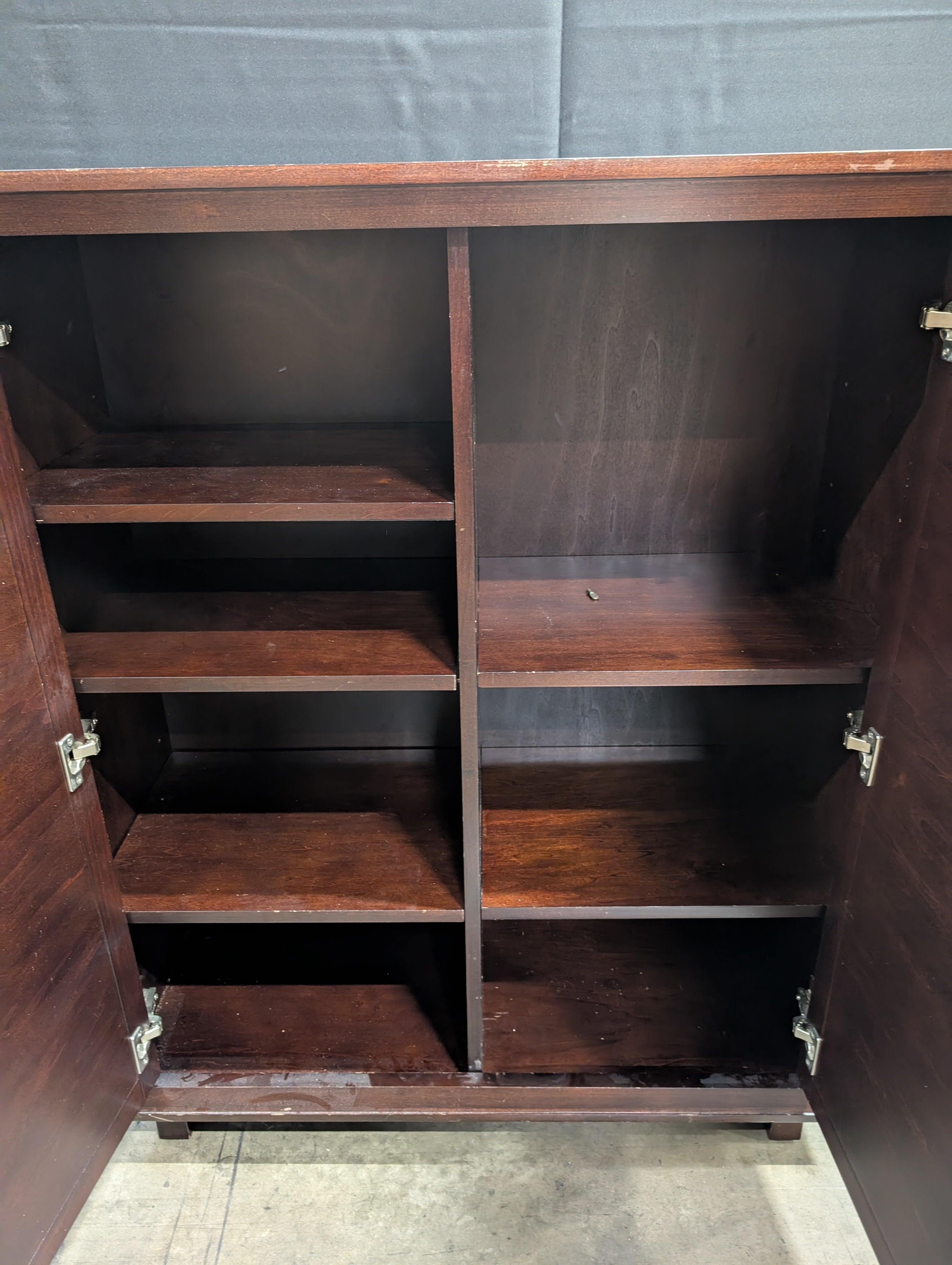 CRATE&BARREL Dark Wood Storage Cabinet