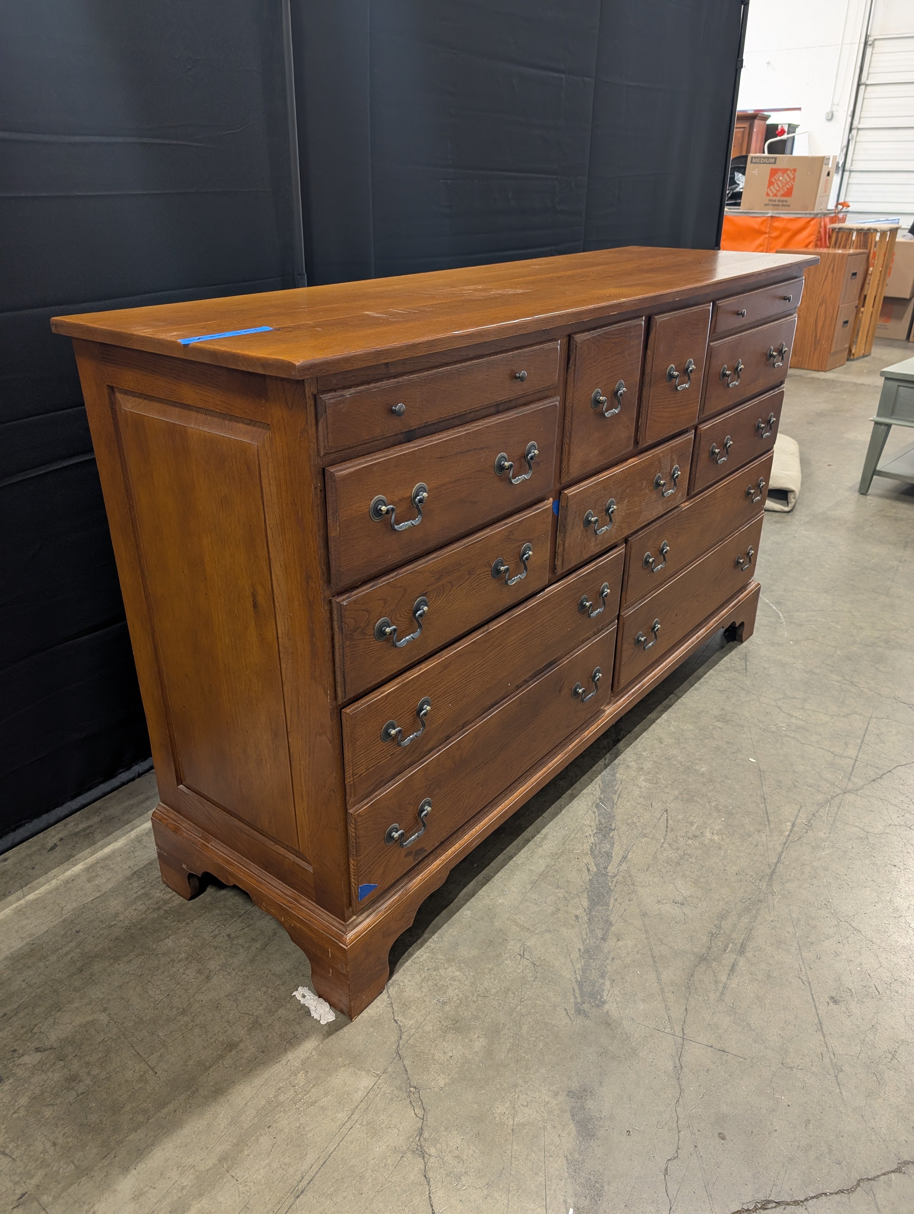 Vintage Keller Furniture Solid Oak Double Dresser