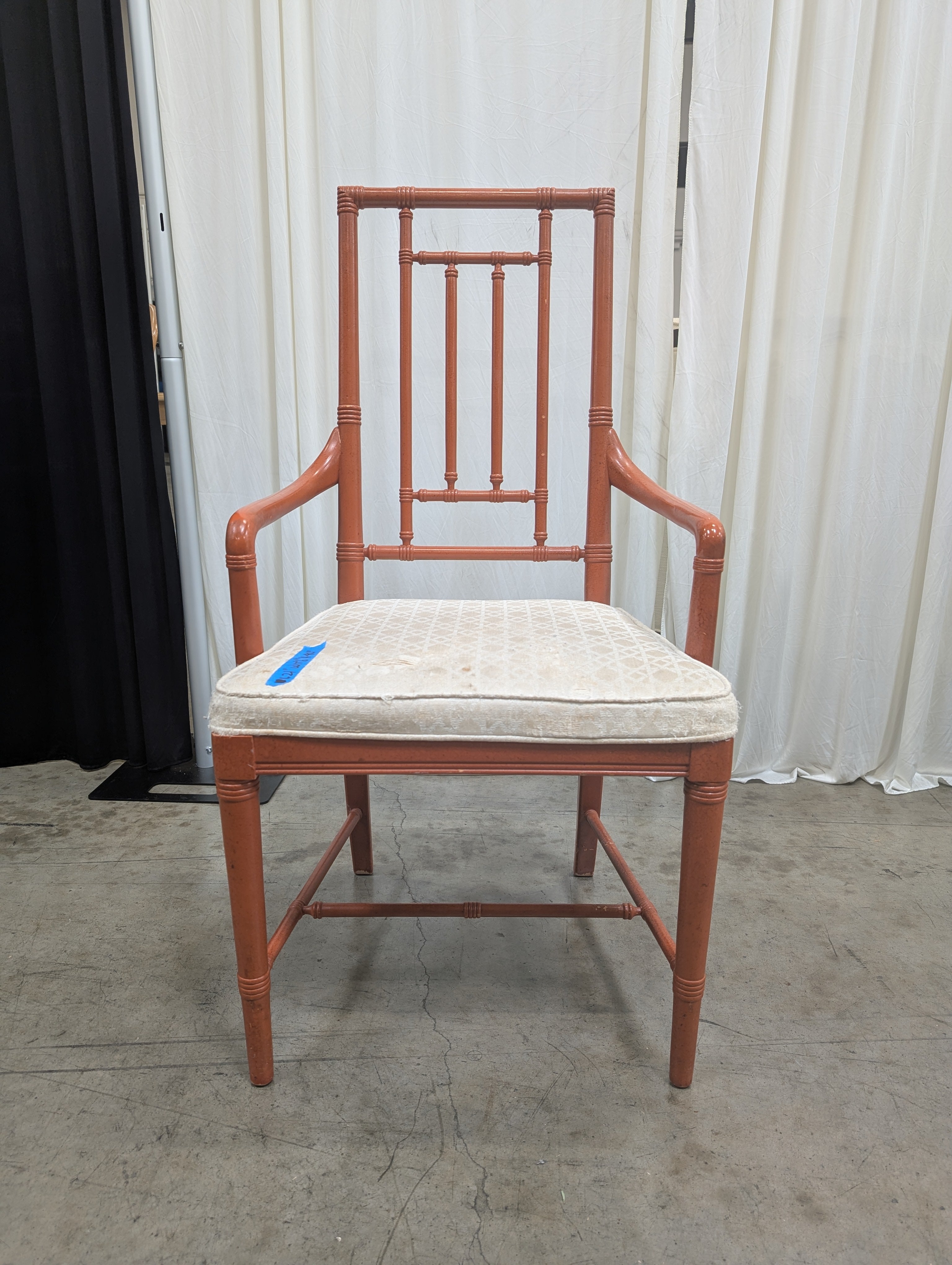 Reddish-Brown Faux Bamboo Dining Chair