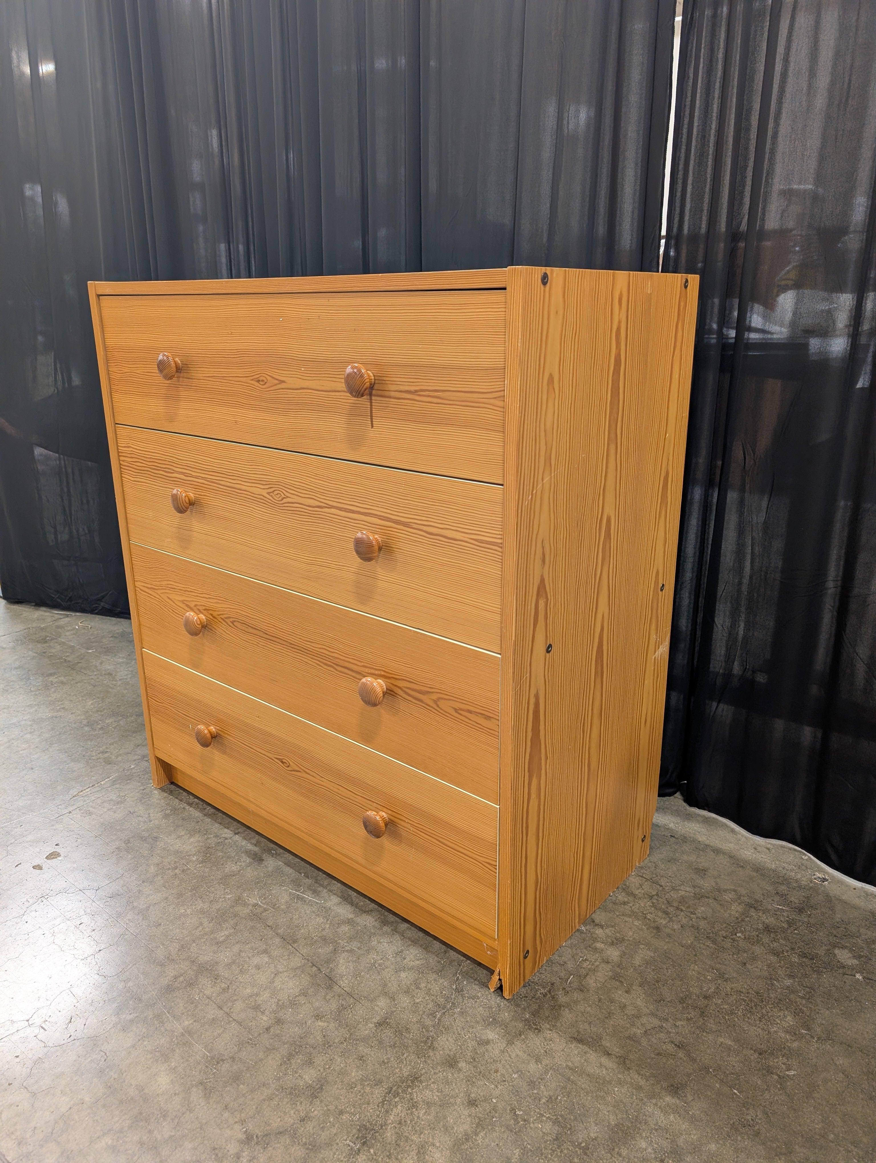 Natural Pine Five-Drawer Dresser in Light Wood