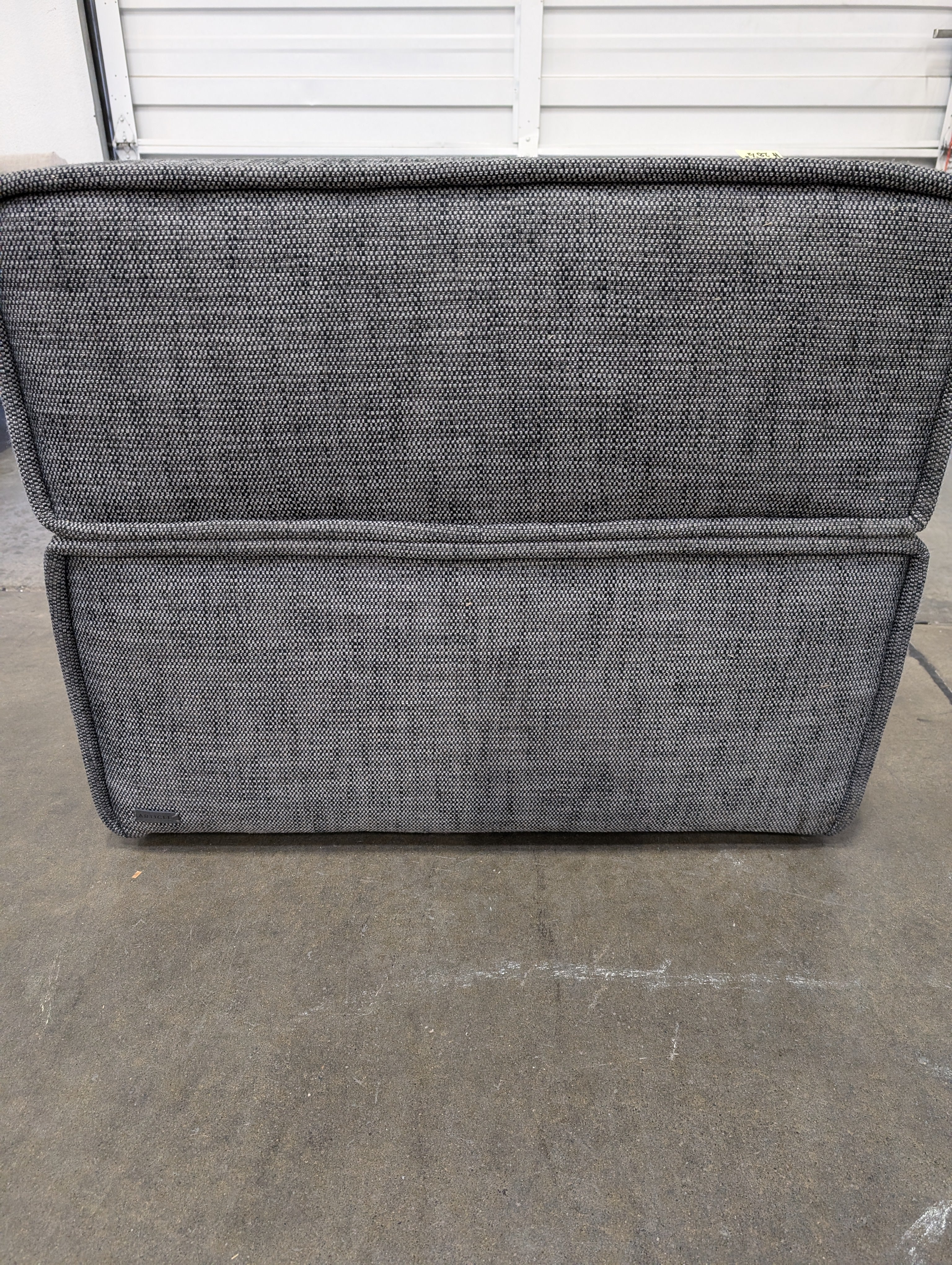Modern Grey Fabric Modular Cube Seat