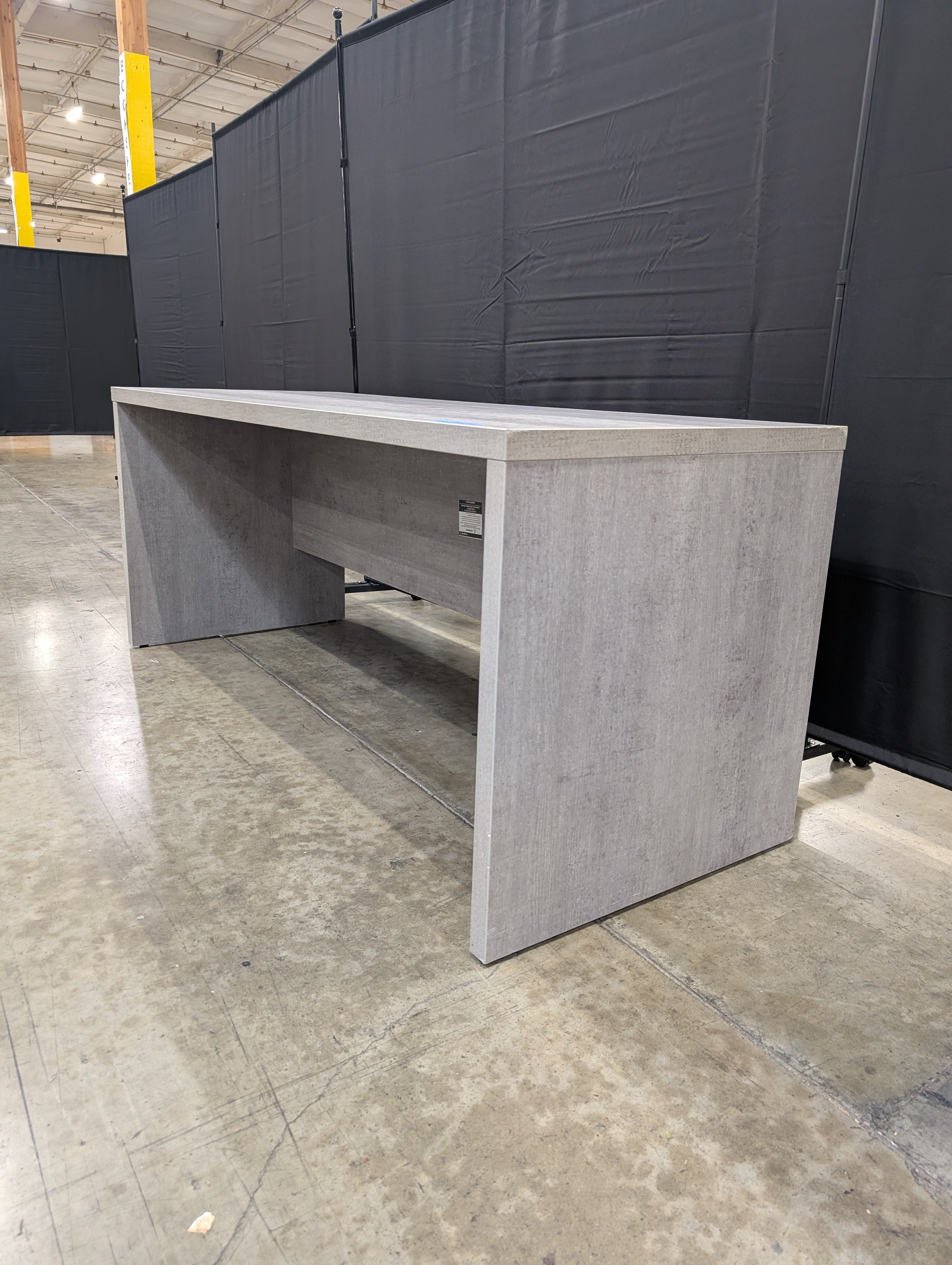 Modern Light Grey Concrete-Look TV Stand