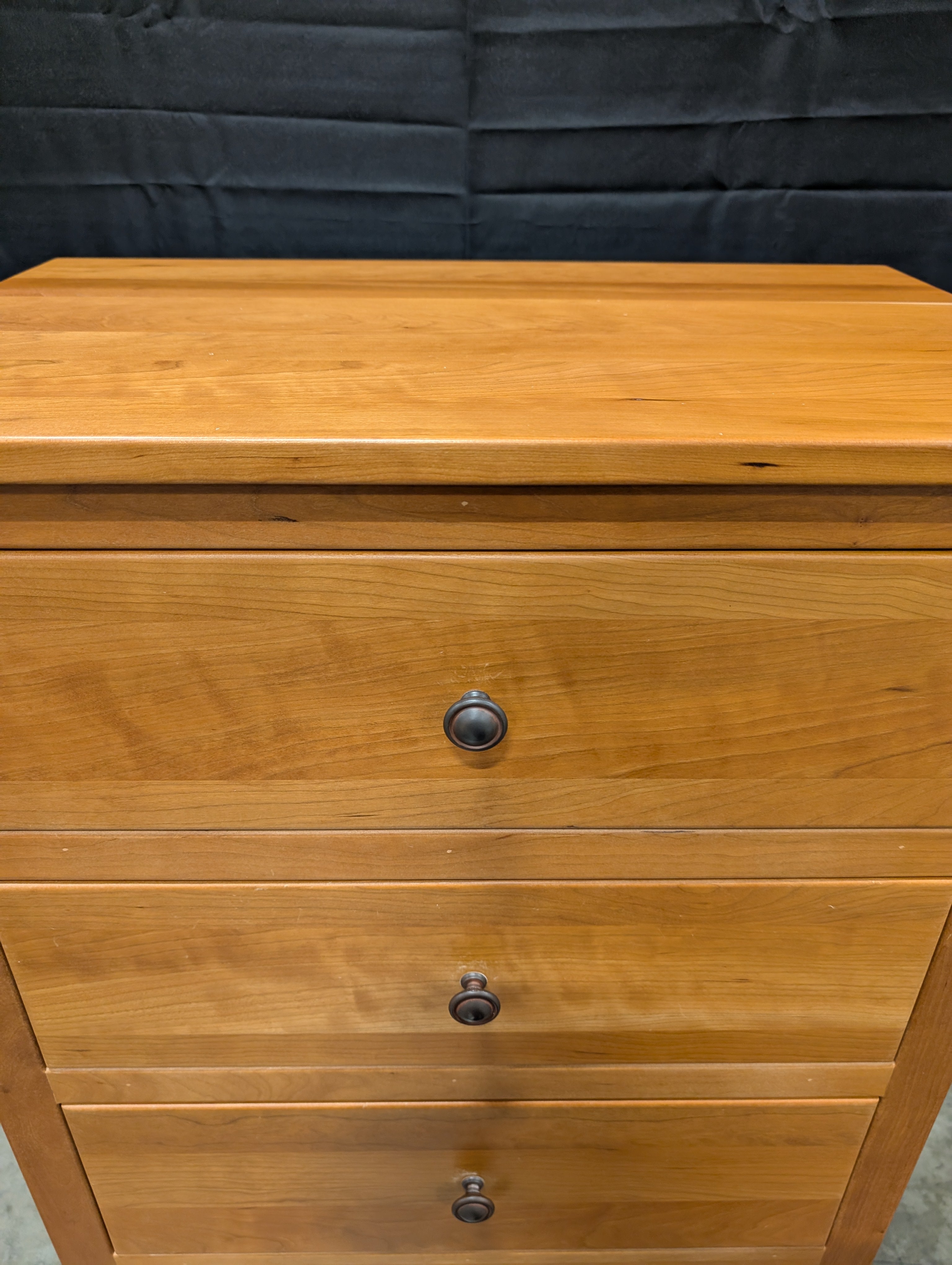 Classic Cherry Wood 5-Drawer Tall Chest - Very Good Condition Storage