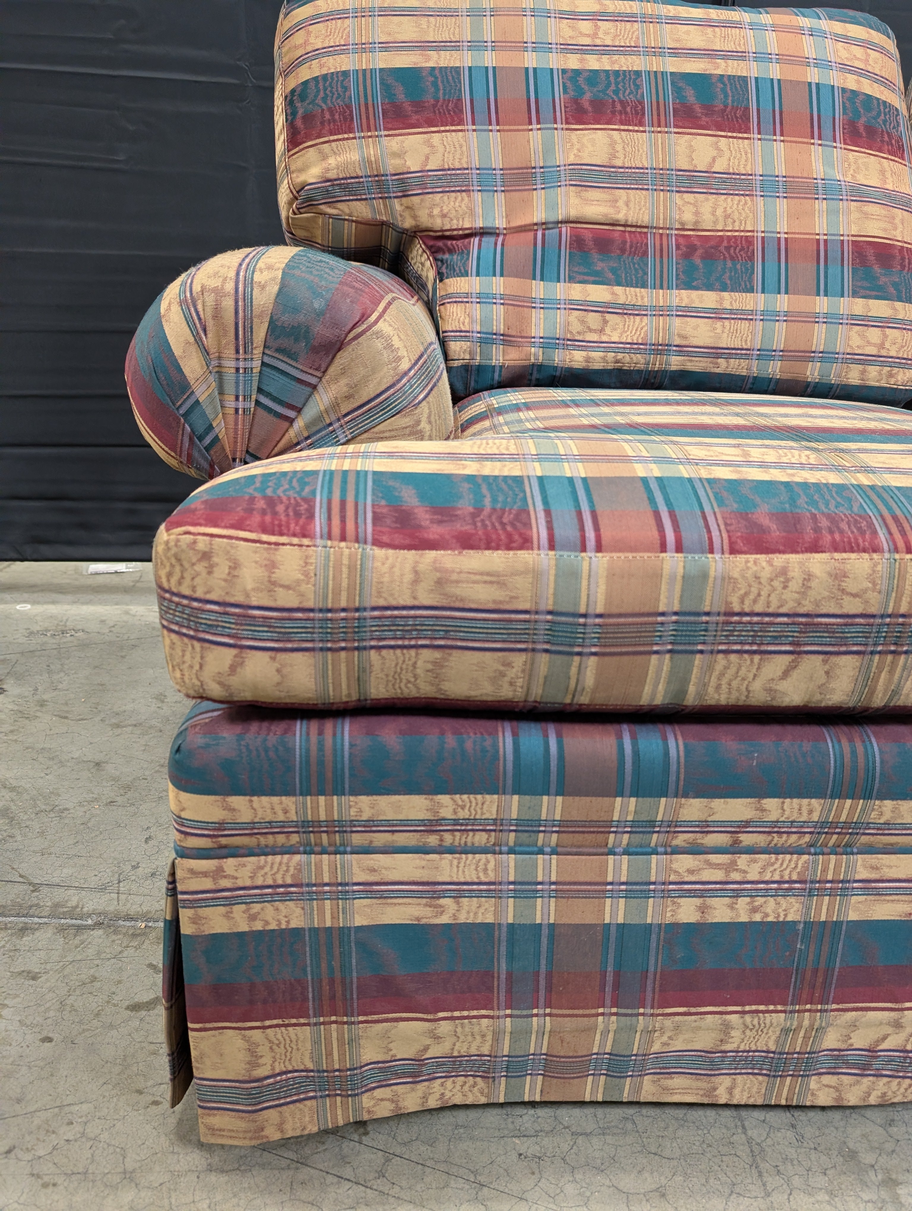 Ethan Allen Plaid Loveseat