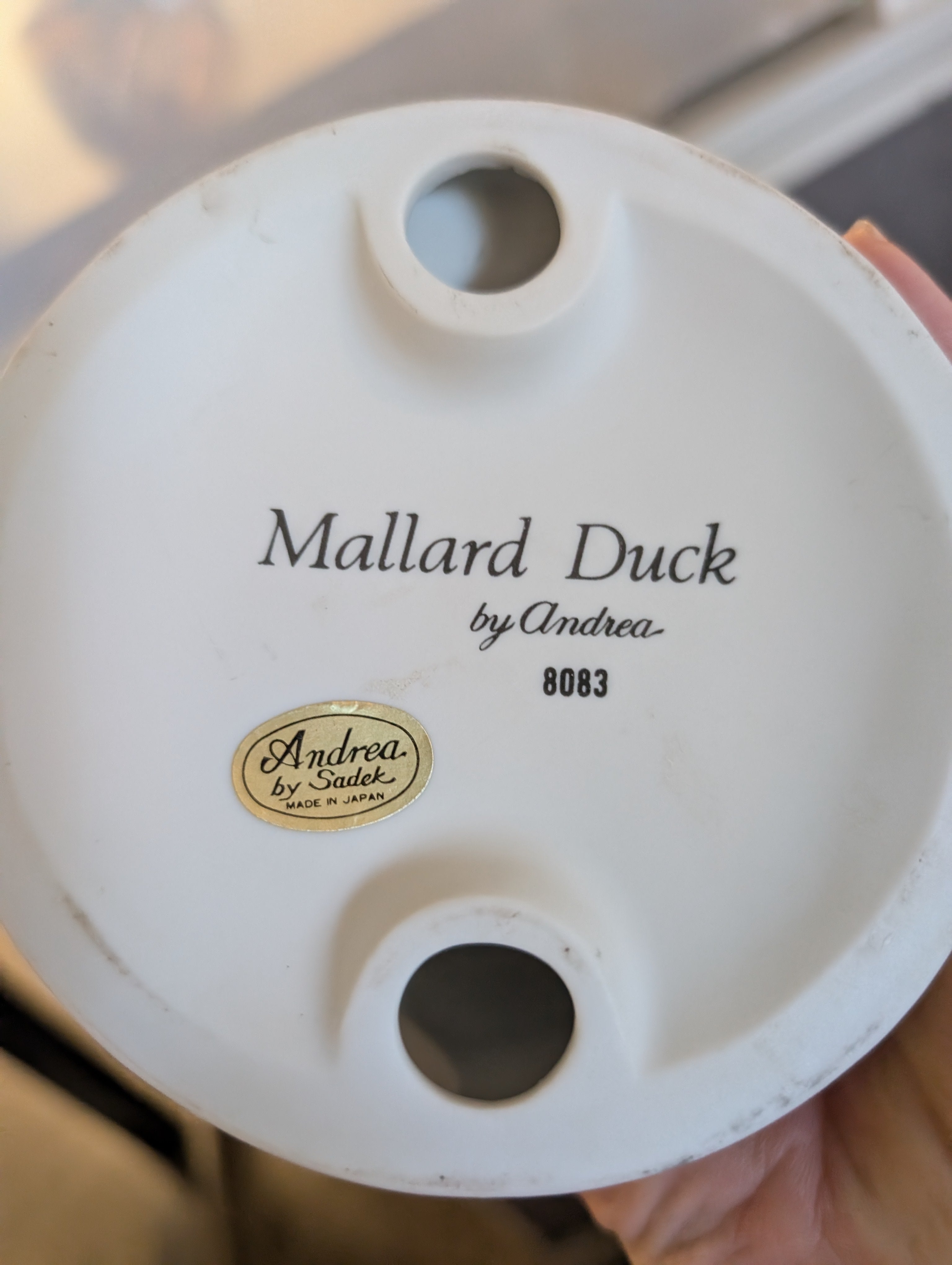 Vibrant Mallard Duck Figurine with Spreading Wings