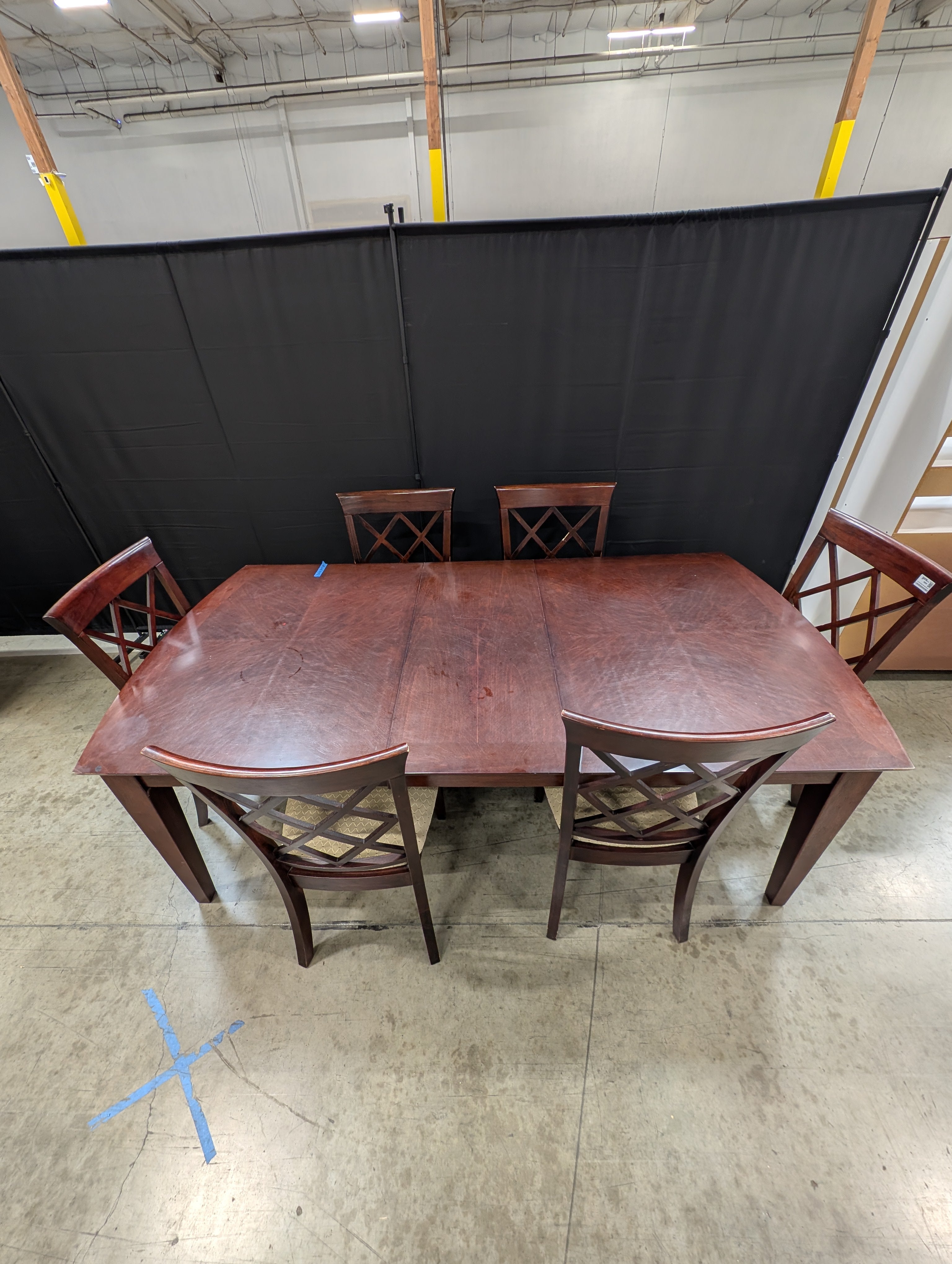 Substantial Dark Wood Hamilton & Spill Furniture Dining set with Six Chairs